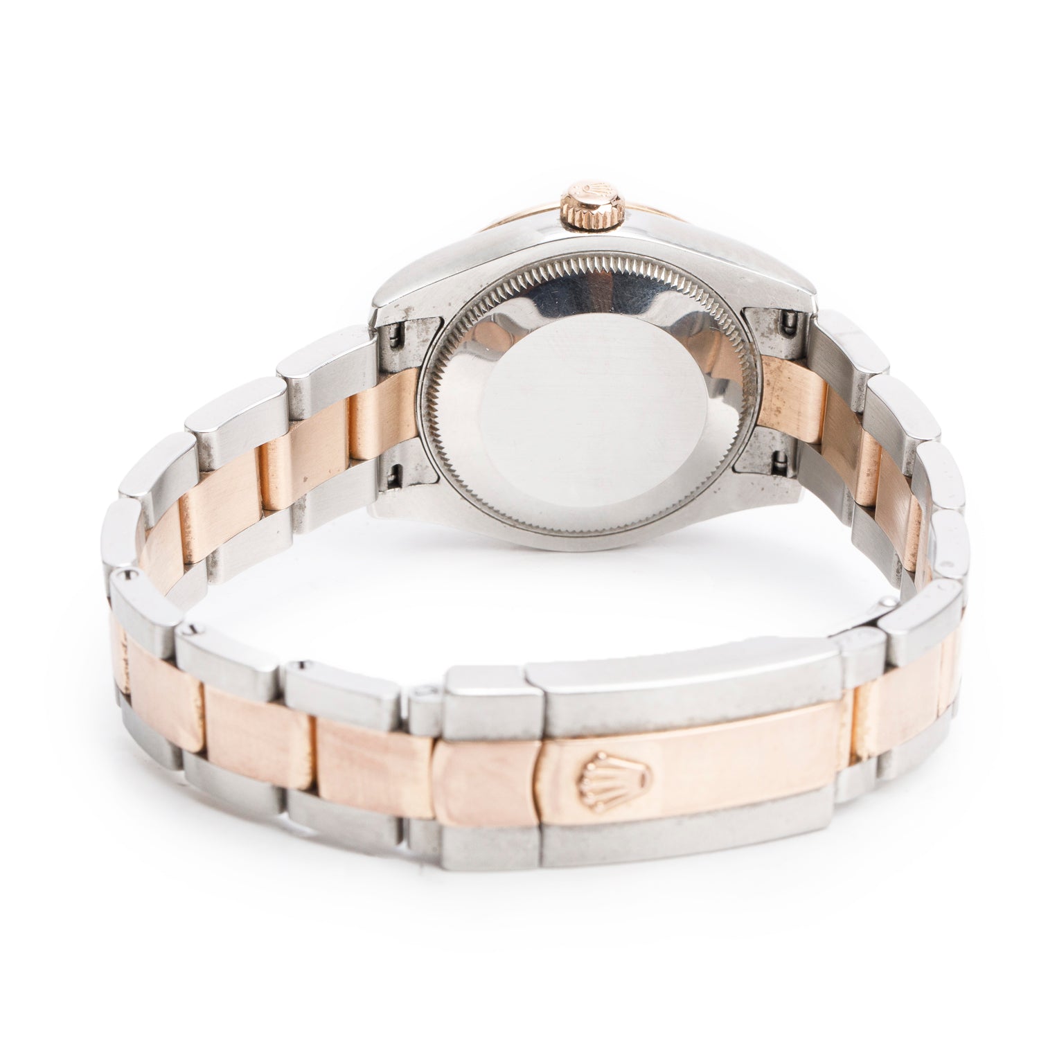 Rolex Stainless Steel & 18k Rose Gold Diamond Bezel Datejust 31 MM Watch Chocolate Diamond Dial w/ Box