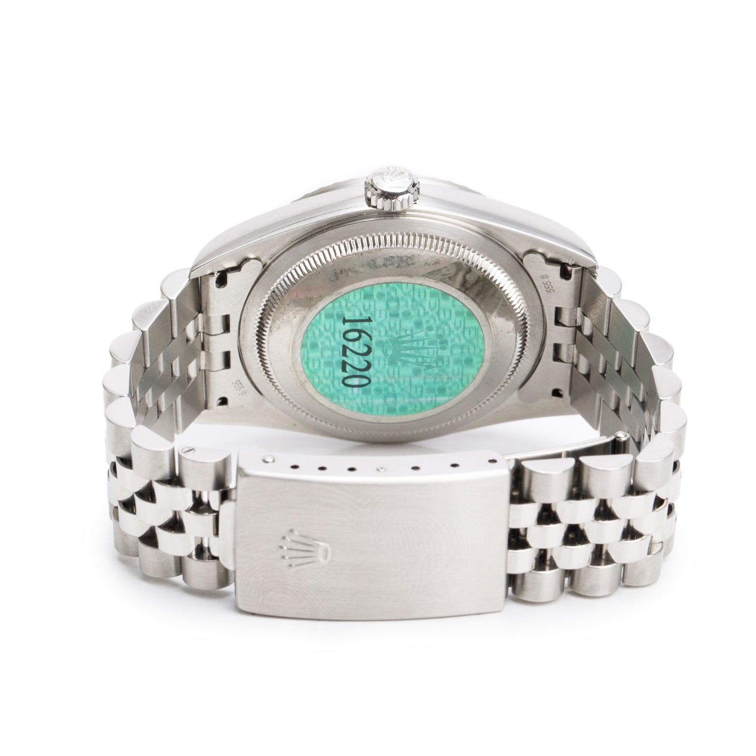 Rolex Stainless Steel Datejust 36 MM Automatic Watch Blue Dial 16220 w/ Box & Papers