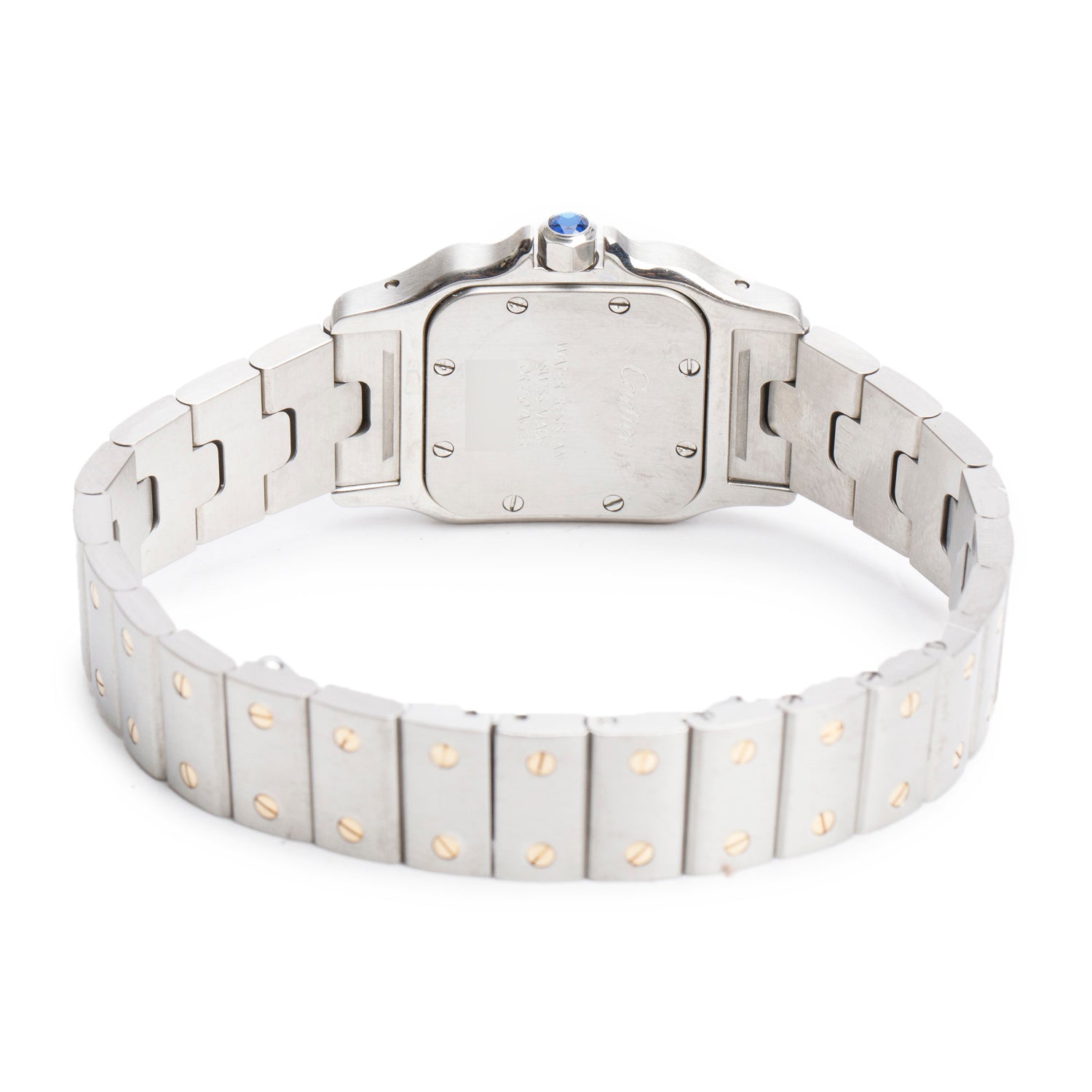 Cartier Stainless Steel & 18k Yellow Gold Santos De Cartier Galbee Quartz Watch, Small Model 1567 w/ Box & Papers