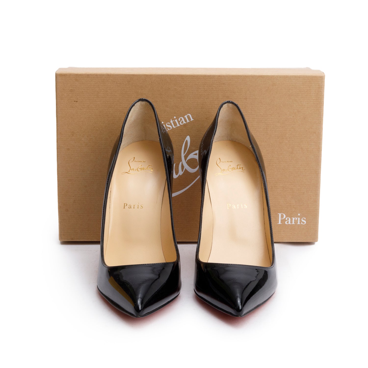 Christian Louboutin 2020 Black Patent Leather Pigalle 100 Pumps, Size 39.5 w/ Box & Receipt