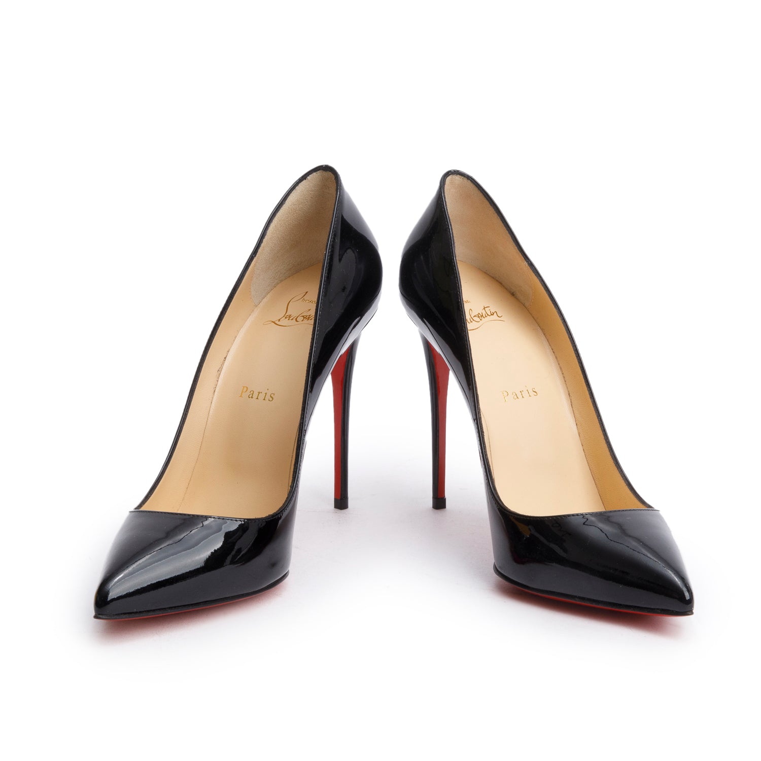 Christian Louboutin 2020 Black Patent Leather Pigalle 100 Pumps, Size 39.5 w/ Box & Receipt