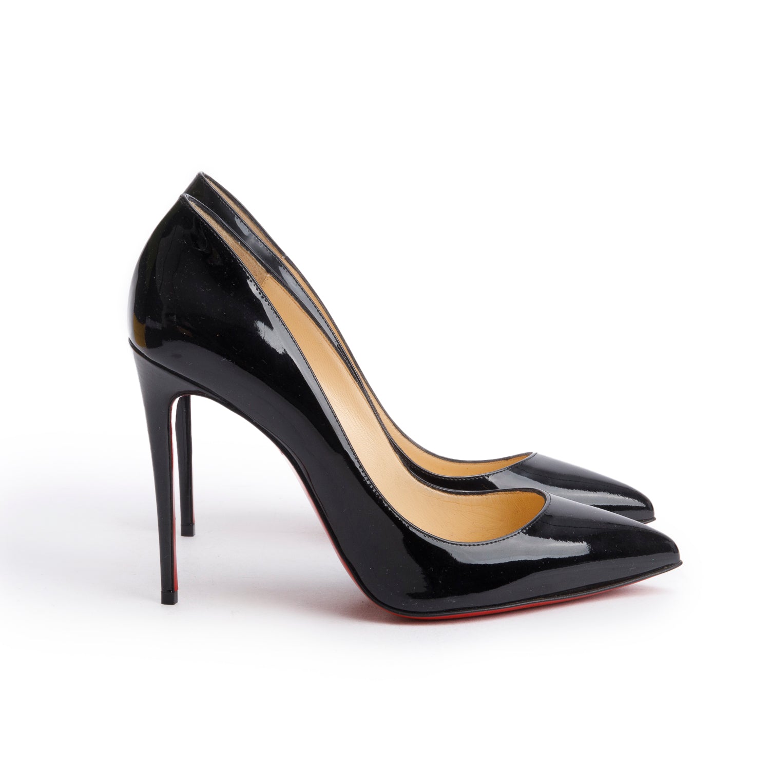 Christian Louboutin 2020 Black Patent Leather Pigalle 100 Pumps, Size 39.5 w/ Box & Receipt