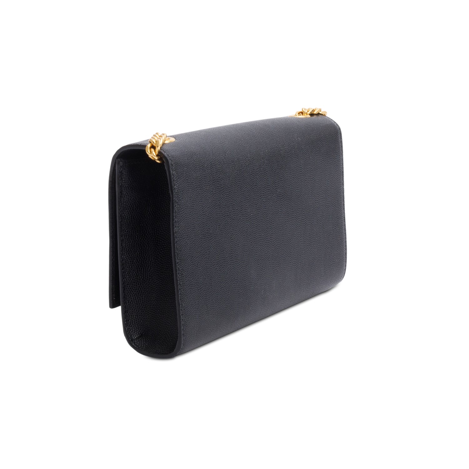 Saint Laurent 2024 Black Grain De Poudre Small Kate Chain Bag
