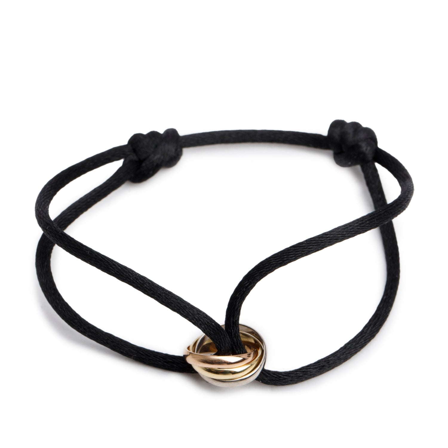 Cartier 18k White, Yellow & Rose Gold Trinity Cord Bracelet