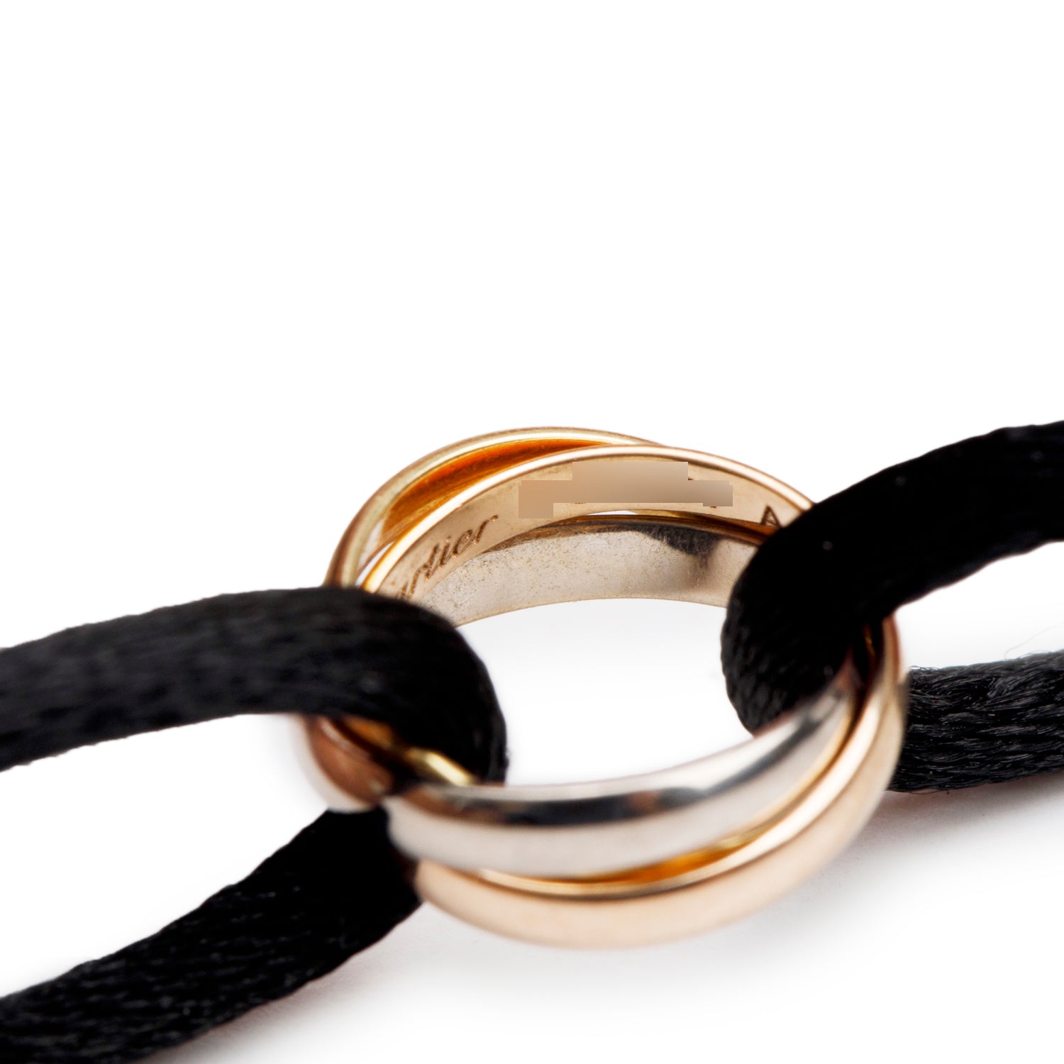 Cartier 18k White, Yellow & Rose Gold Trinity Cord Bracelet