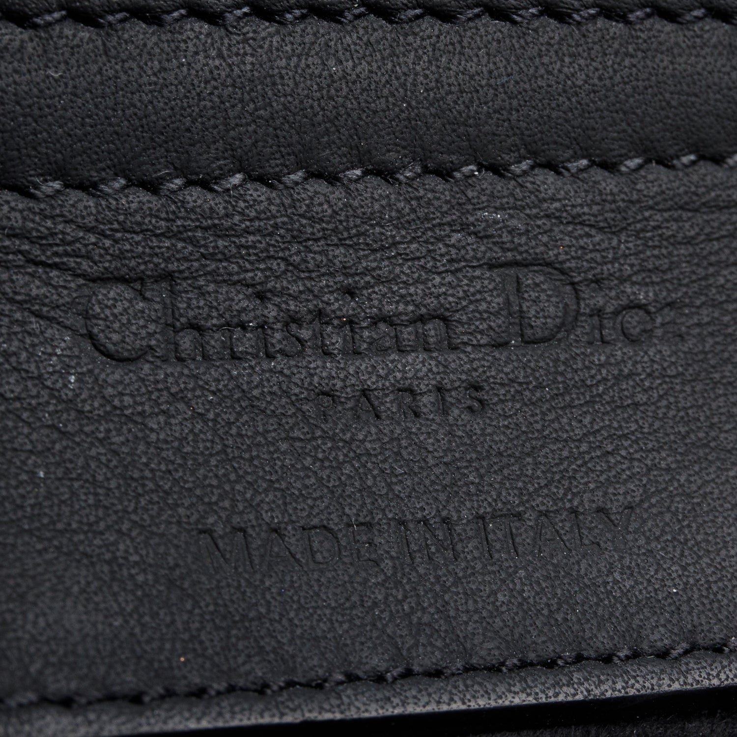 Christian Dior 2021 Black Ultramatte Calfskin Leather Medium Saddle Bag w/ Box