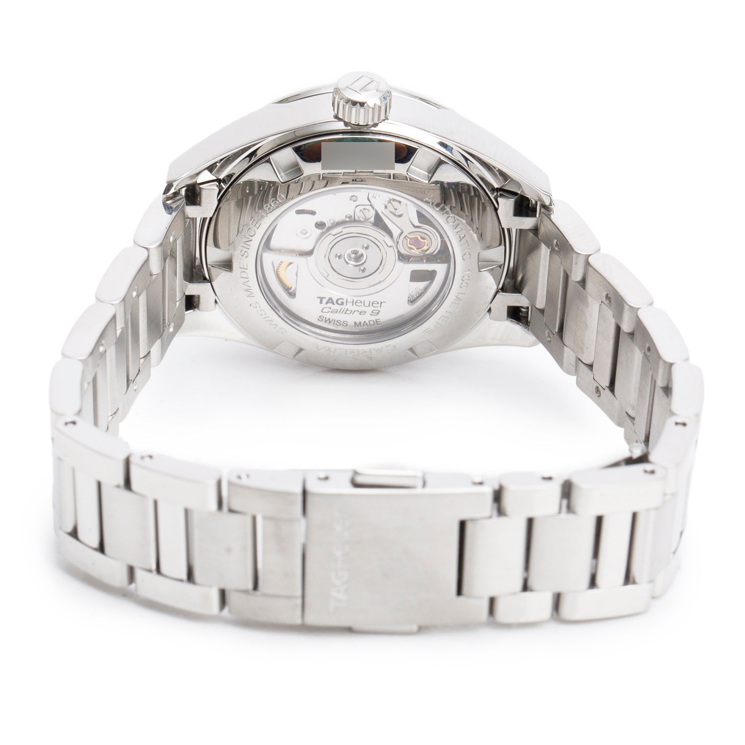 Tag Heuer Stainless Steel Mother of Pearl Diamond Dial Carrera 28 MM Automatic Watch WAR2414 w/ Papers