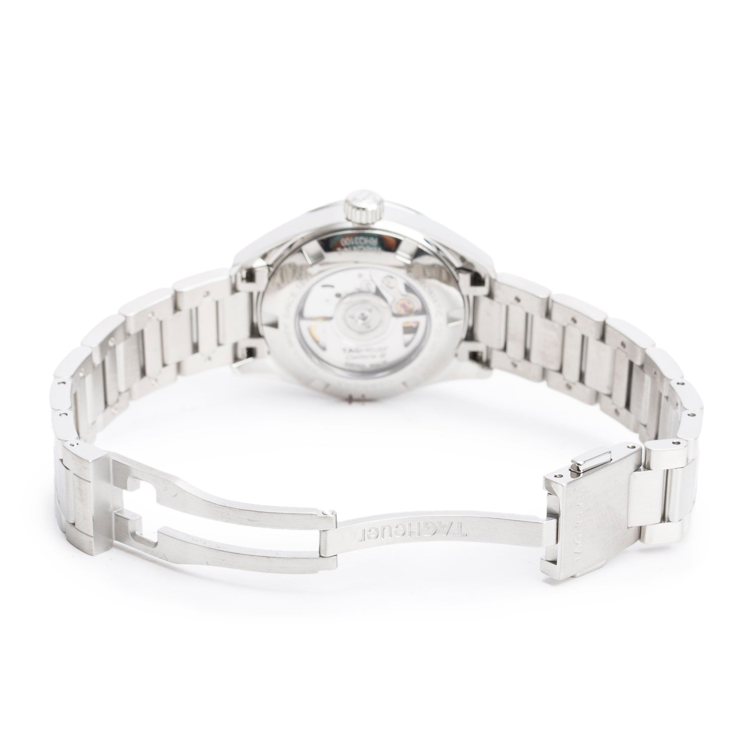 Tag Heuer Stainless Steel Mother of Pearl Diamond Dial Carrera 28 MM Automatic Watch WAR2414 w/ Papers