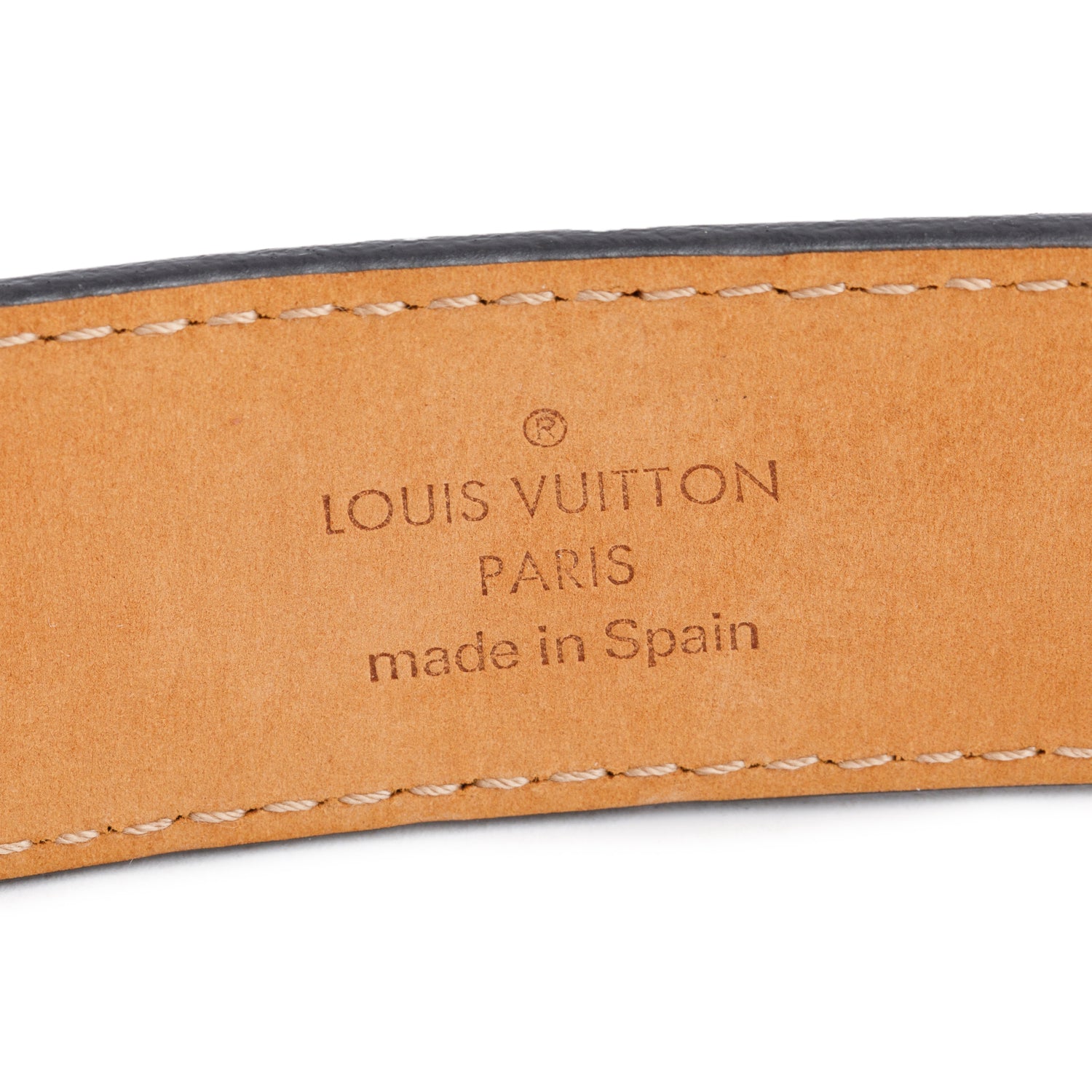 Louis Vuitton Black Epi Leather LV Initiales 30 MM Belt 80 32