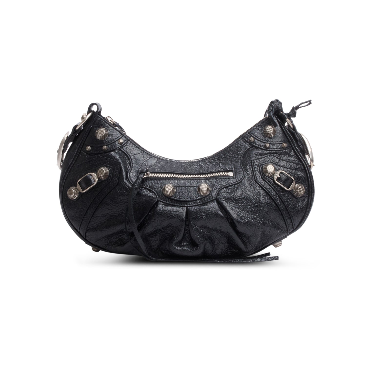 Balenciaga Black Arena Leather Le Cagole Small Shoulder Bag w/ Box