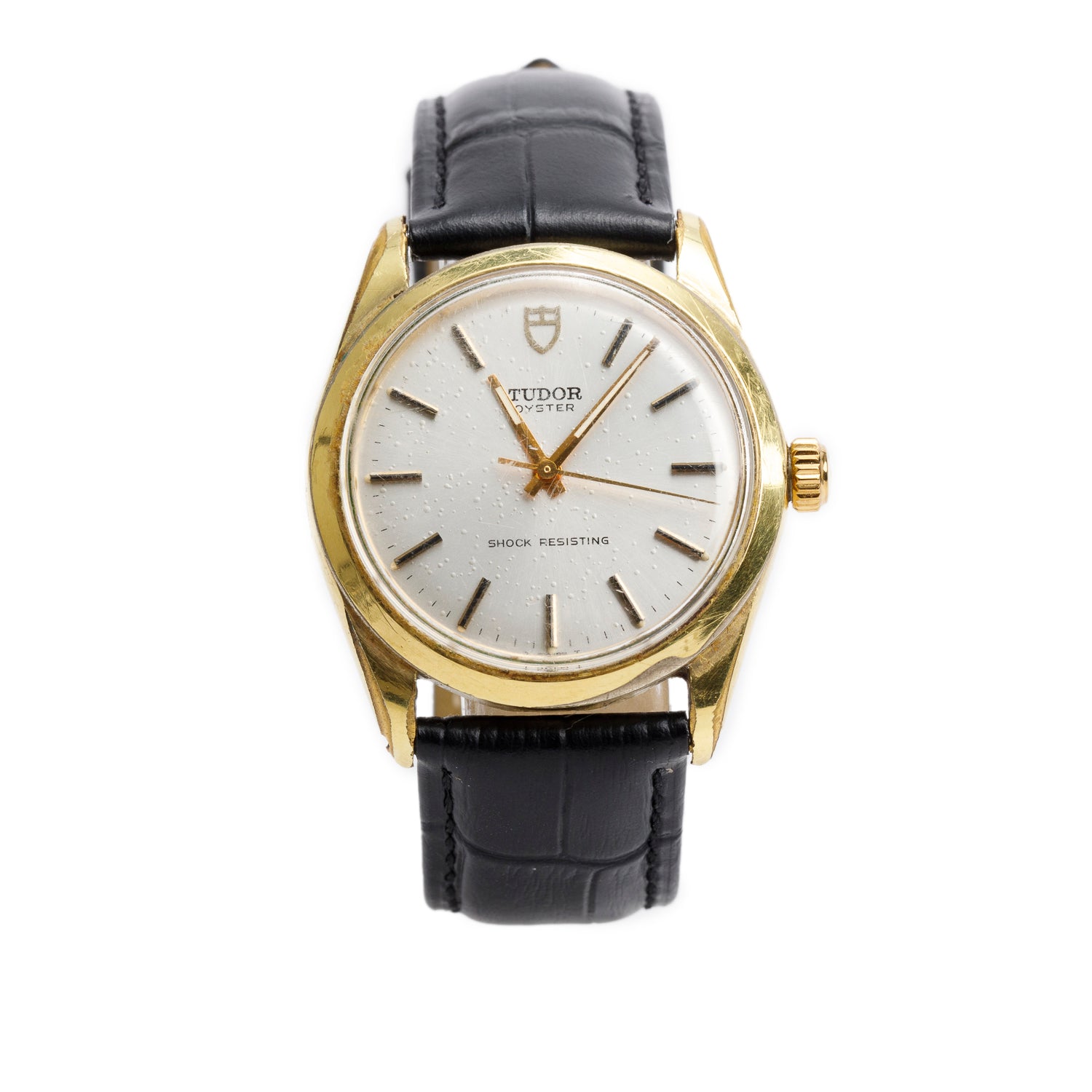 Tudor Vintage Stainless Steel & Gold Plated Oyster Shock Resisting 34 MM Manual Watch