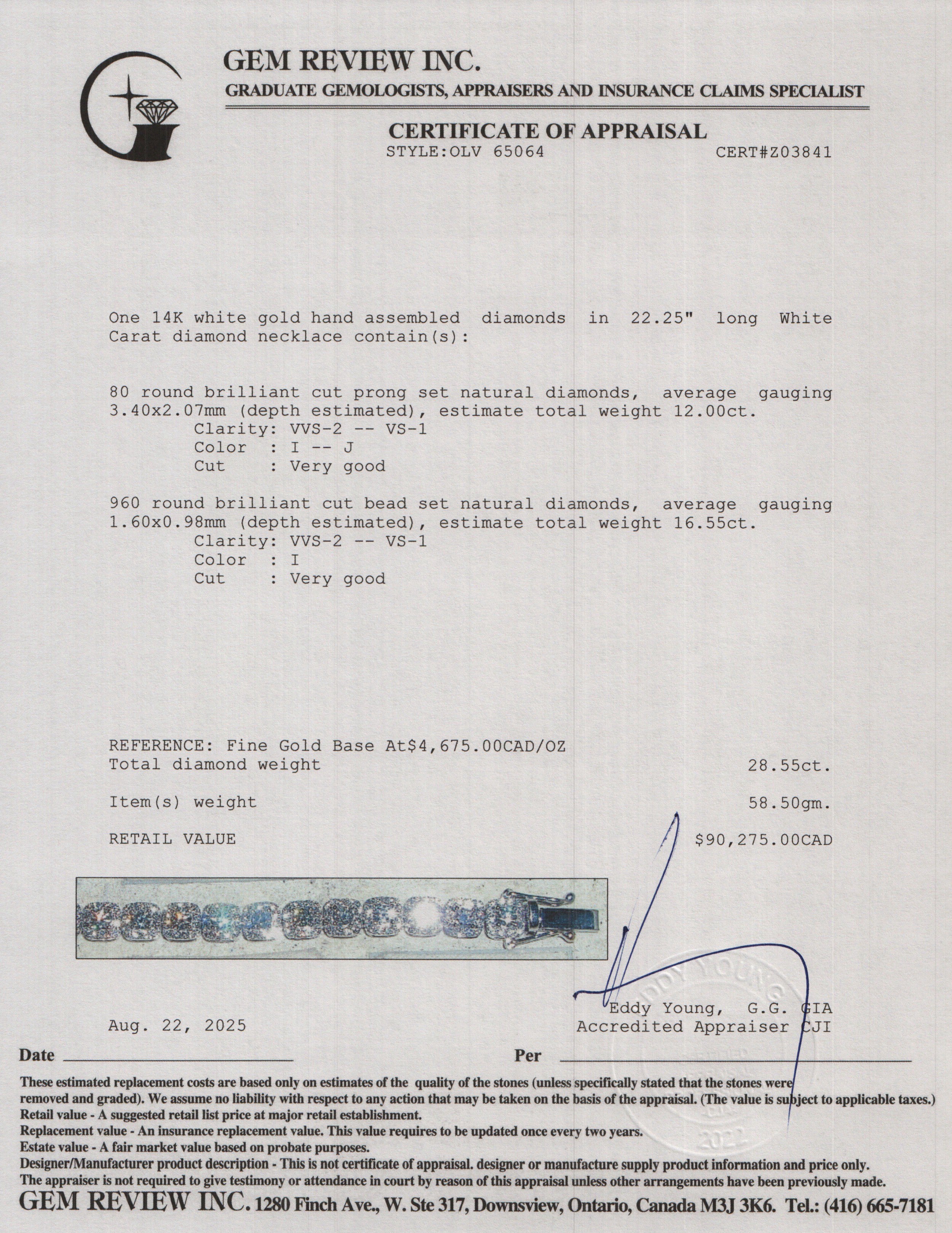 14k White Gold 28.55 tcw. Diamond Cluster Long Necklace