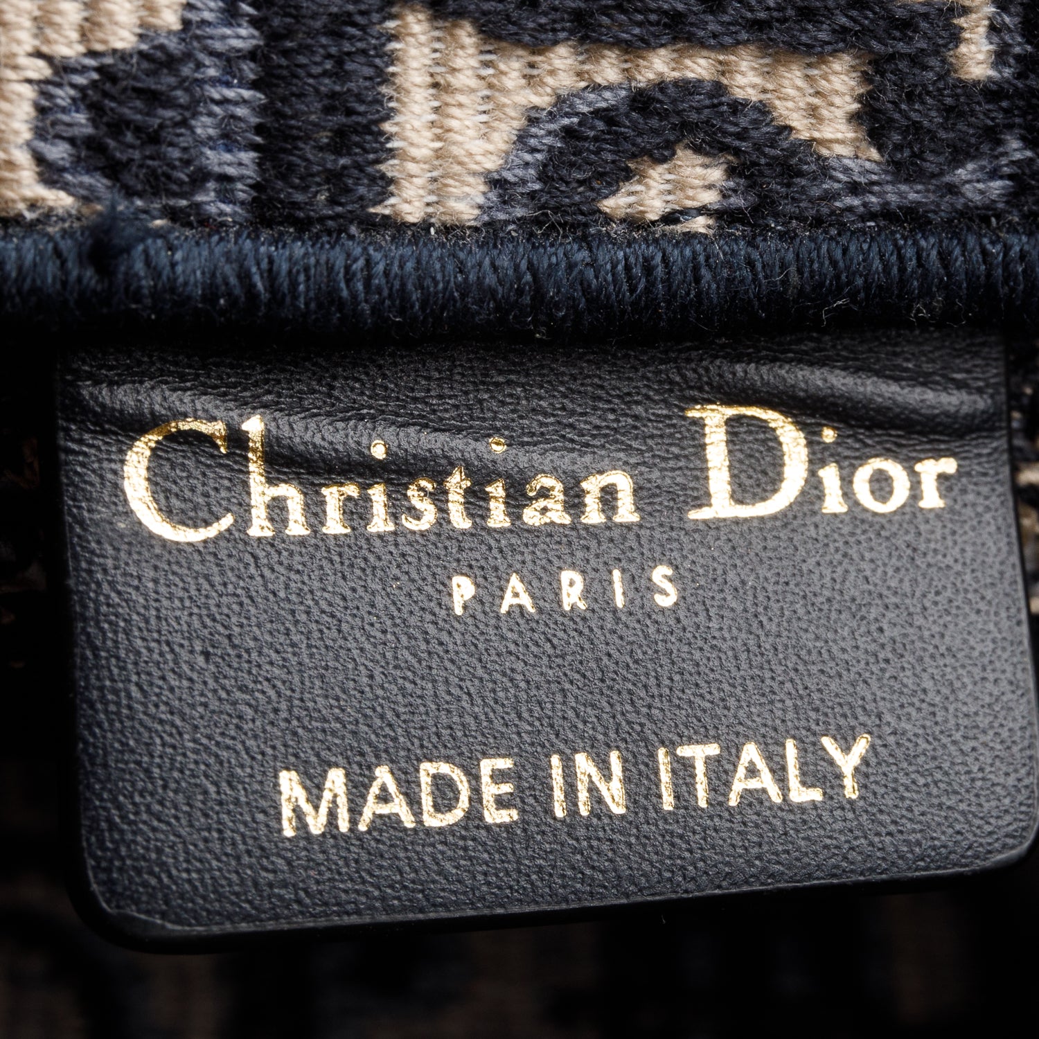 Christian Dior 2024 Blue Oblique Embroidered Mini Book Tote w/ Strap