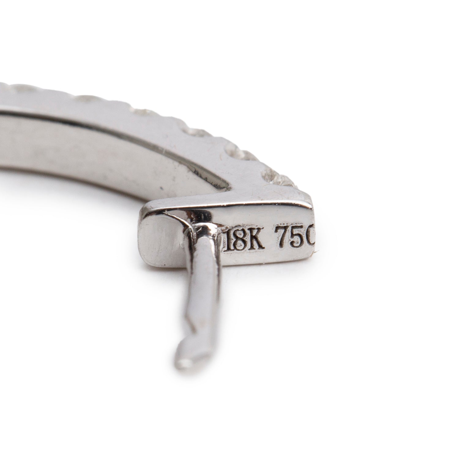 18k White Gold 1.68 tcw. Diamond Hoop Earrings