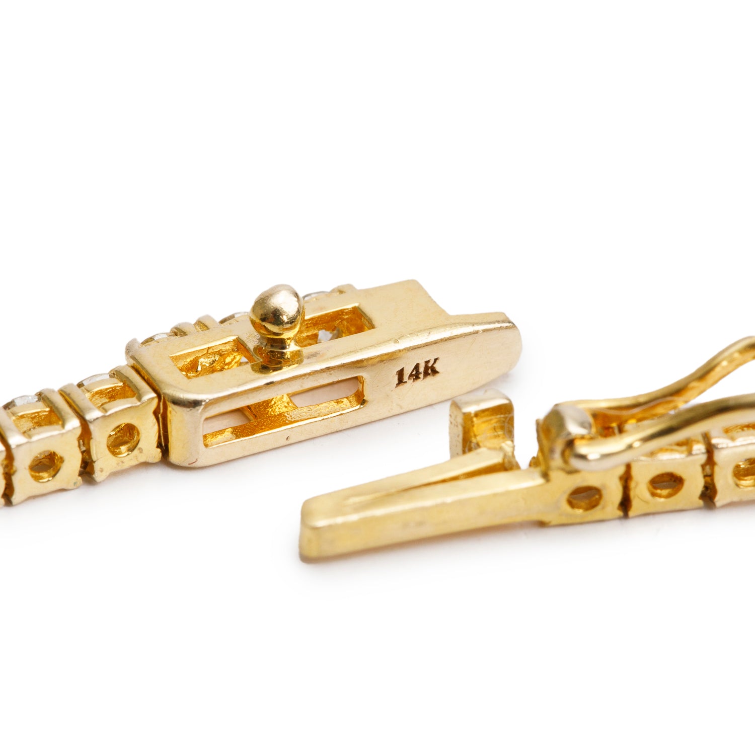 14k Yellow Gold 8.08 tcw. Diamond Tennis Necklace