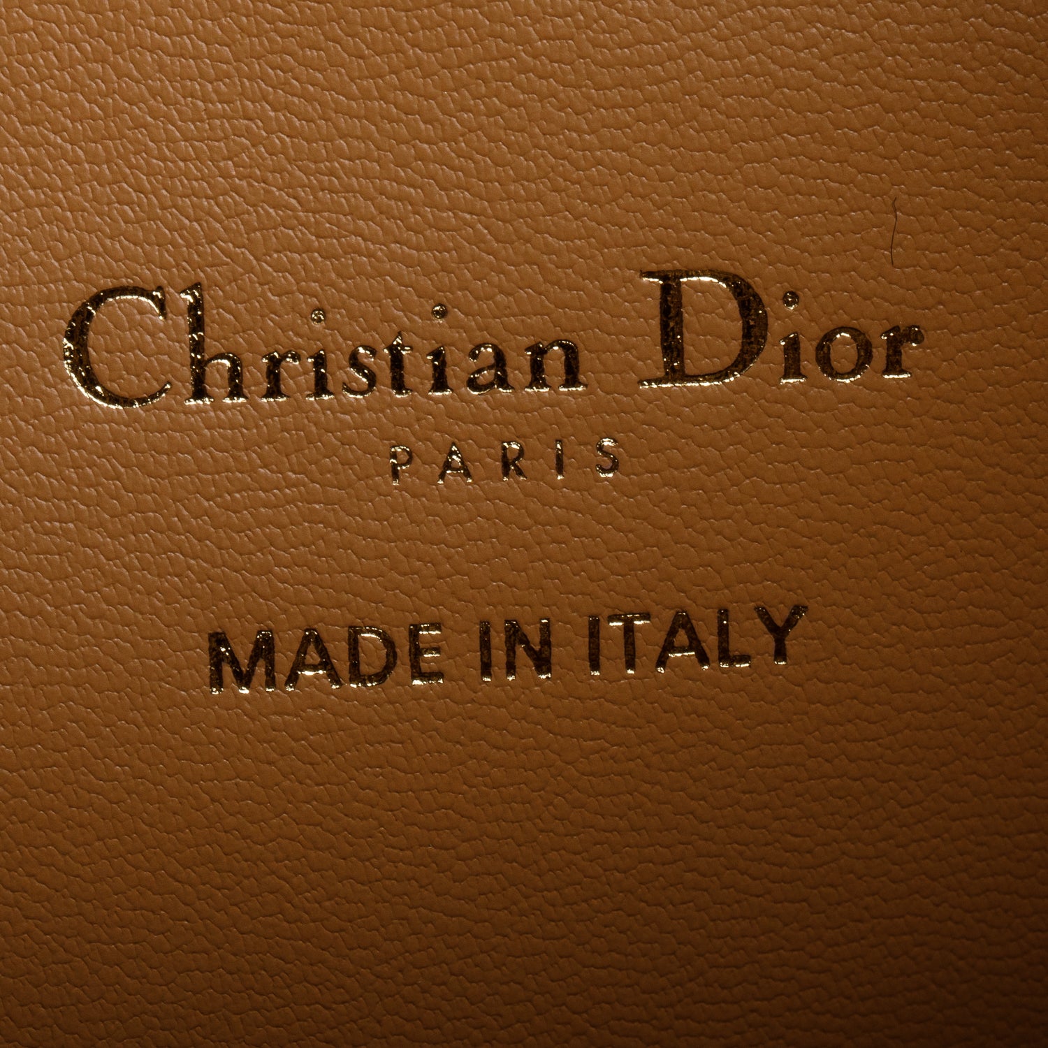 Christian Dior 2025 Brown Macrocannage Lambskin Small Caro Bucket Bag w/ Strap