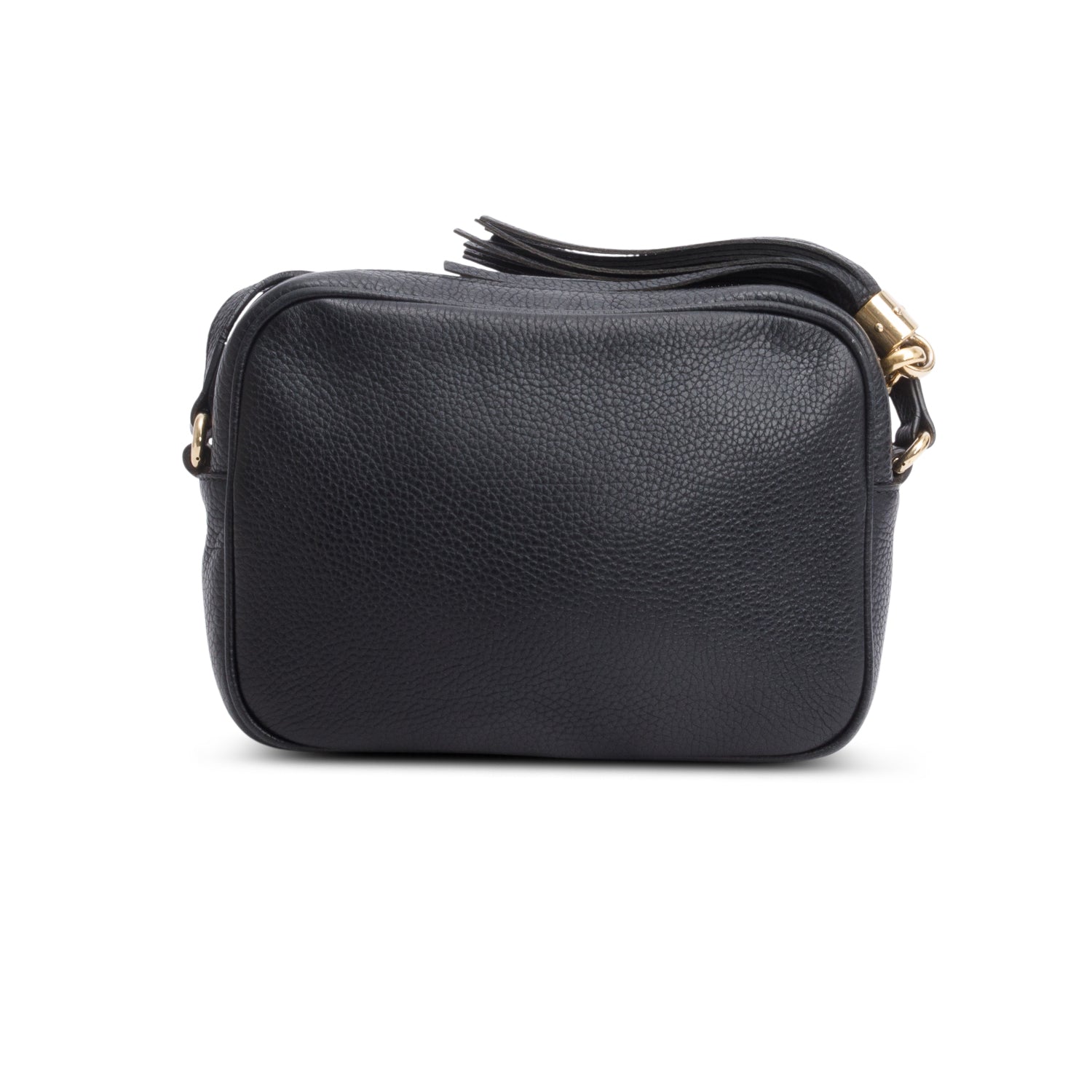 Gucci Black Pebbled Calfskin Small Soho Disco Bag w/ Receipt
