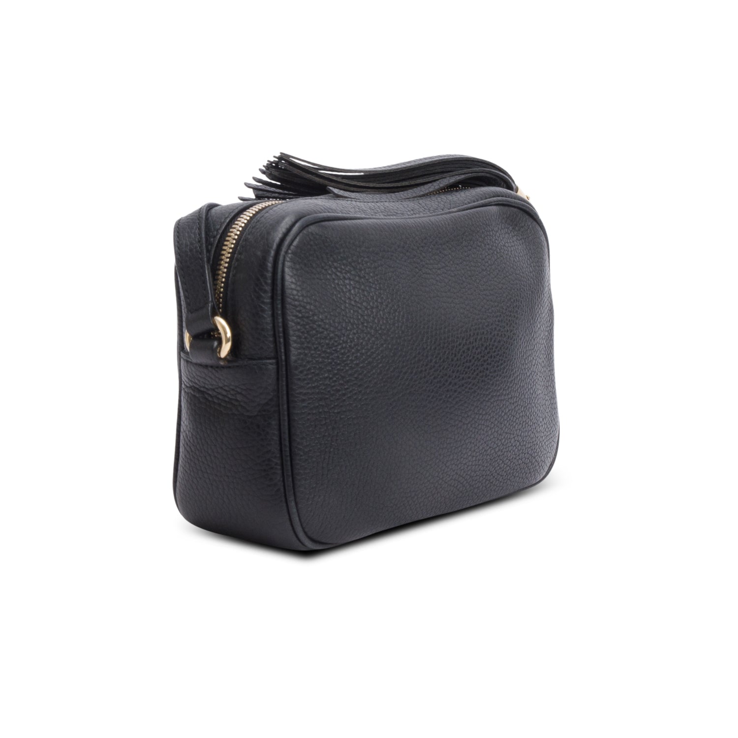 Gucci Black Pebbled Calfskin Small Soho Disco Bag w/ Receipt