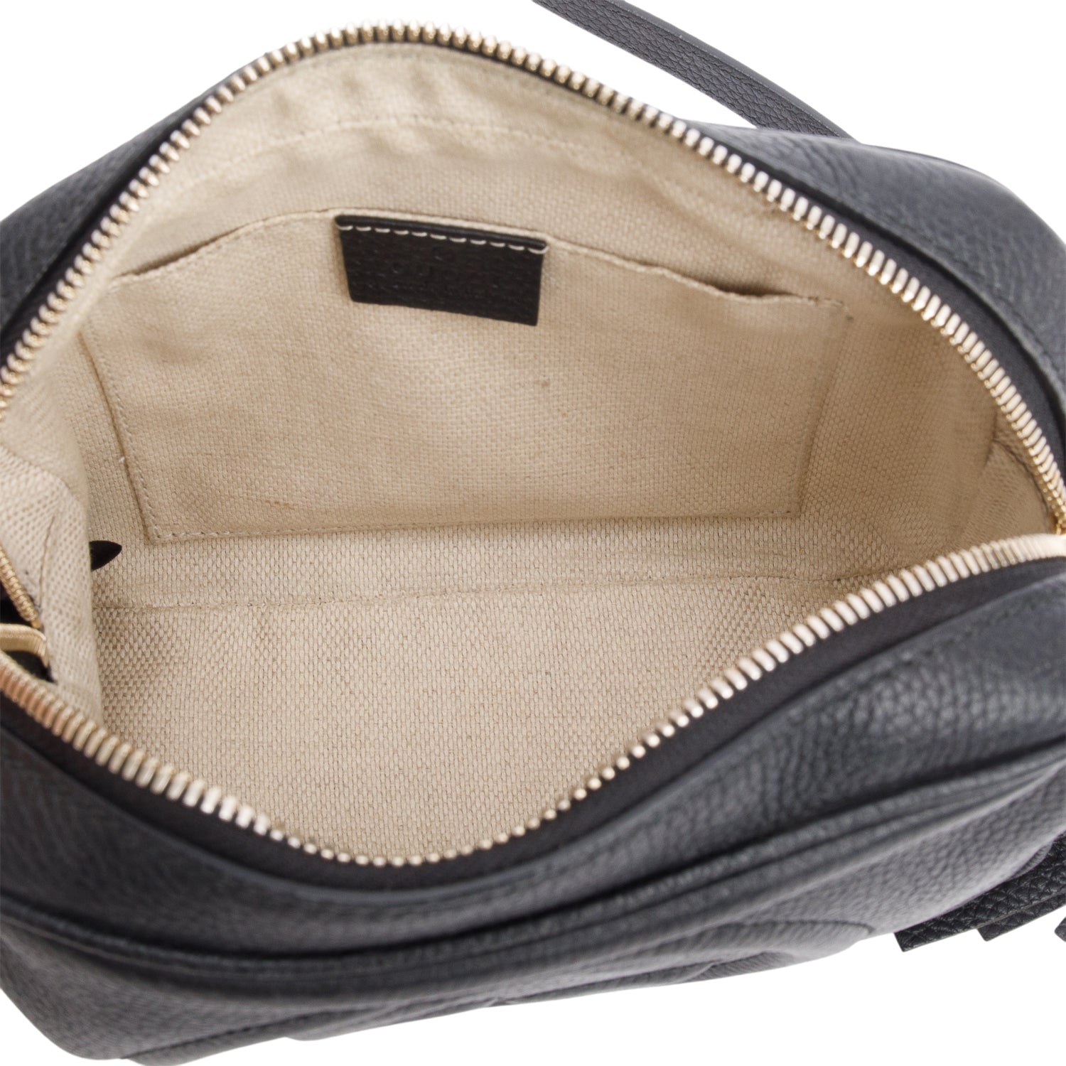 Gucci Black Pebbled Calfskin Small Soho Disco Bag w/ Receipt