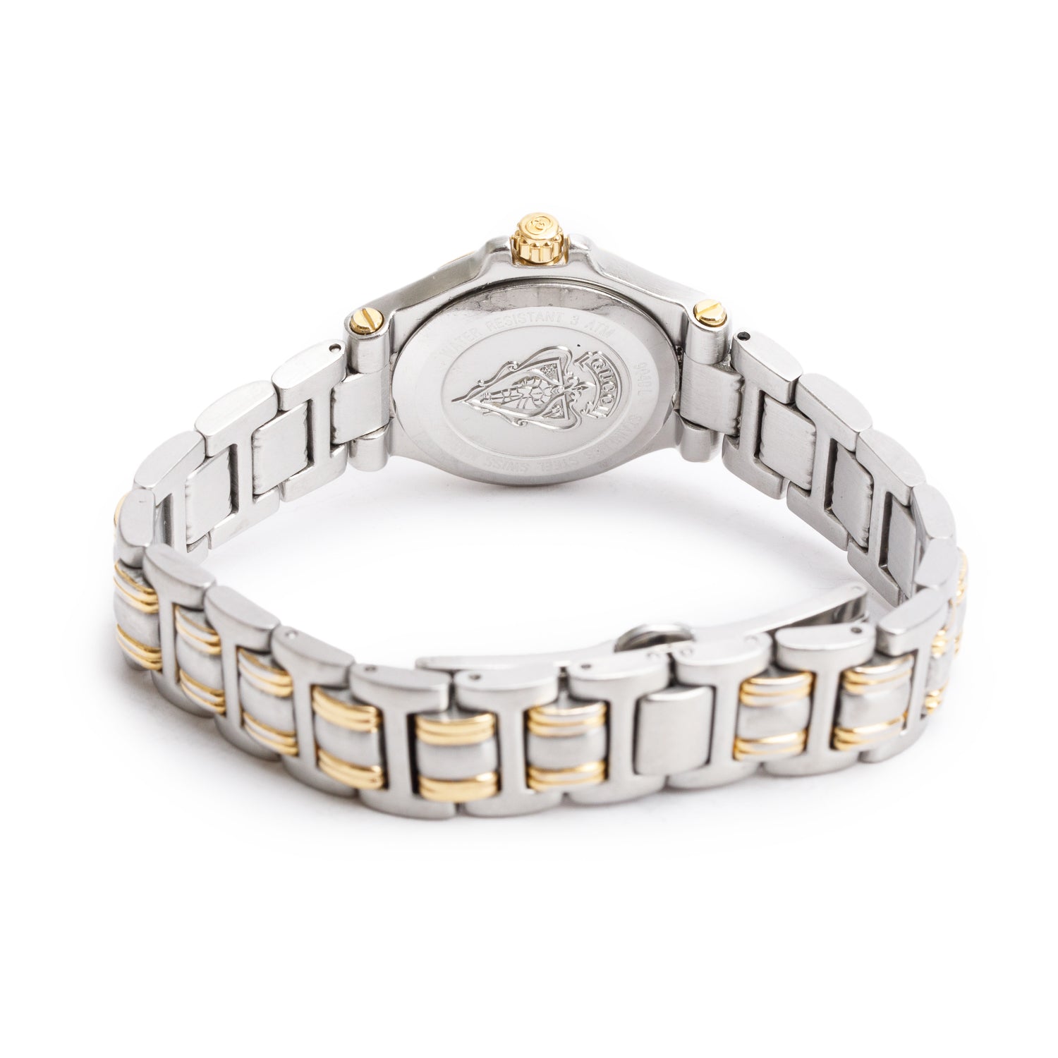 Gucci Stainless Steel & Yellow Gold-Plated 9040L Series 26 MM Quartz Watch Gold Dial