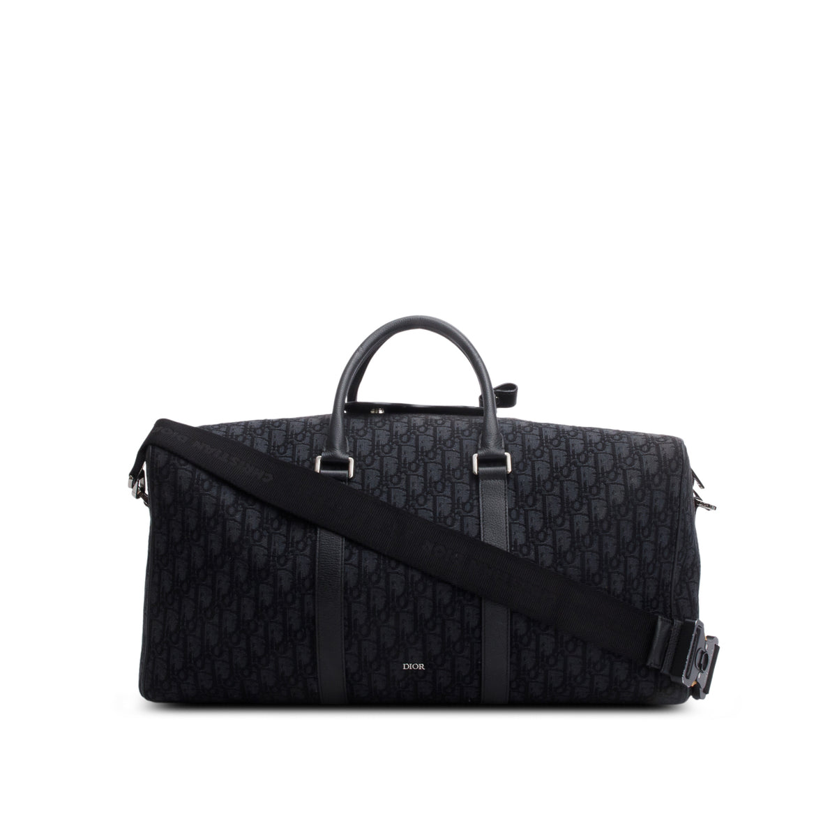 Christian Dior 2022 Black Oblique Lingot 50 Duffel Bag w/ Authenticity Card