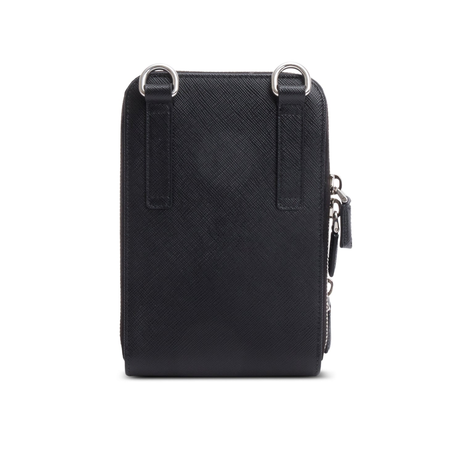 Prada Black Saffiano Leather Smartphone Case Crossbody Bag w/ Box & Strap