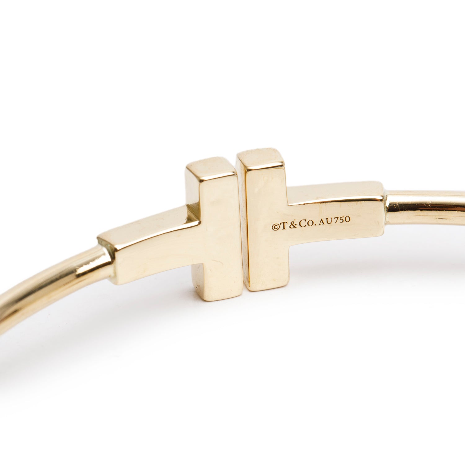 Tiffany & Co. 18k Yellow Gold T Wire Bracelet w/ Box