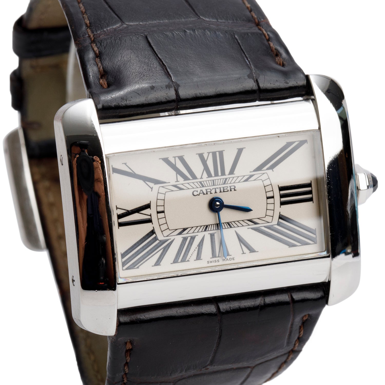 Cartier Stainless Steel Tank Divan 38 MM Quartz Watch 2600