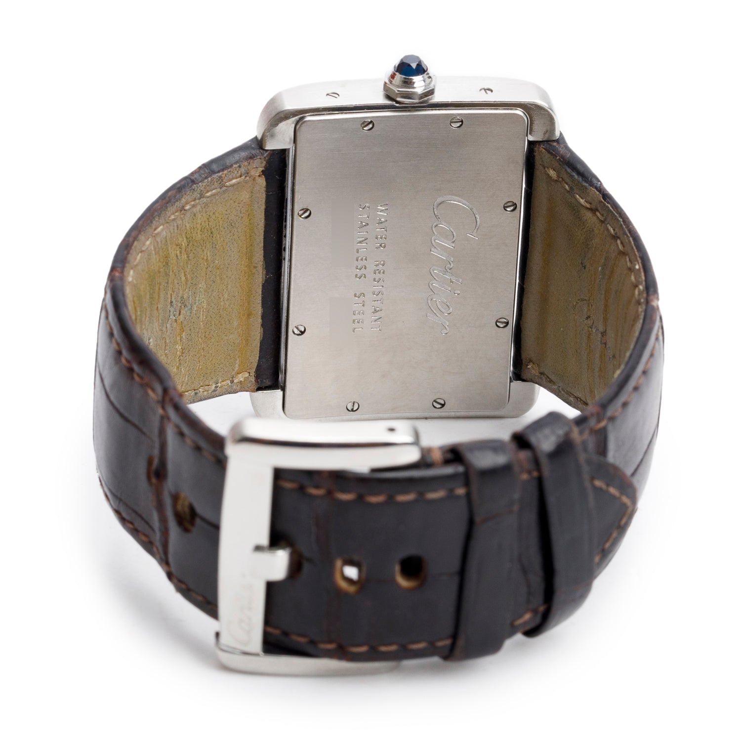 Cartier Stainless Steel Tank Divan 38 MM Quartz Watch 2600