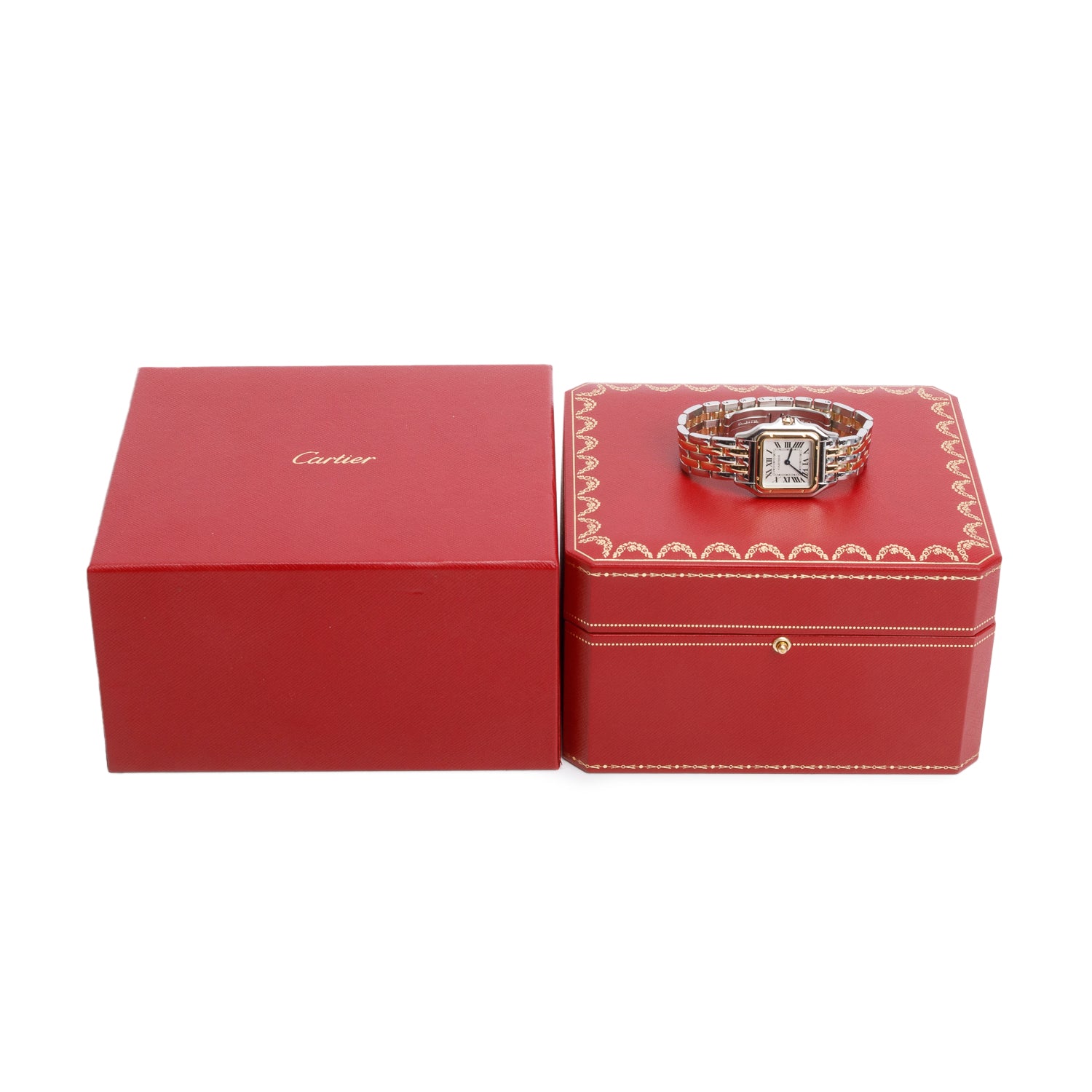 Cartier Stainless Steel & 18k Yellow Gold Panthere de Cartier Watch, Medium Model 4017 w/ Box & Service Papers