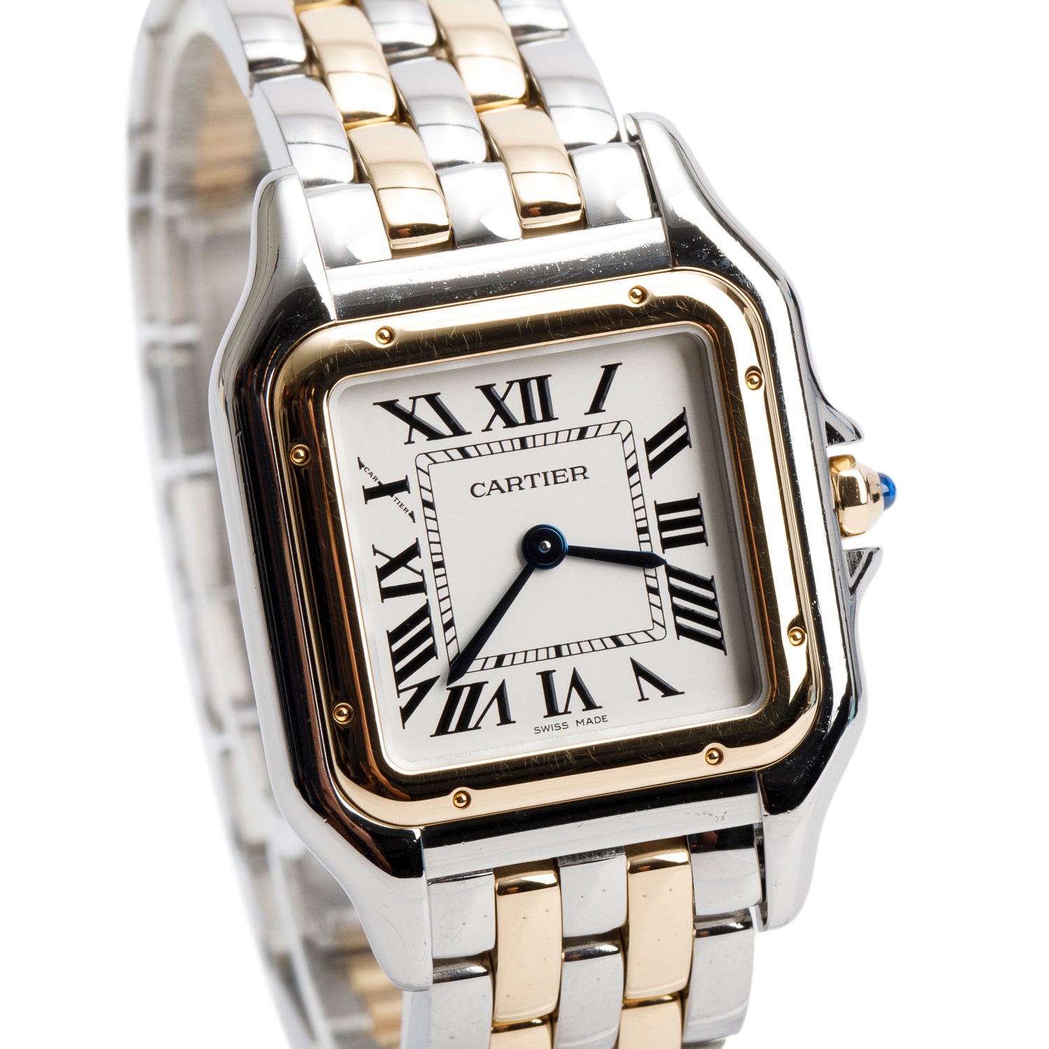 Cartier Stainless Steel & 18k Yellow Gold Panthere de Cartier Watch, Medium Model 4017 w/ Box & Service Papers