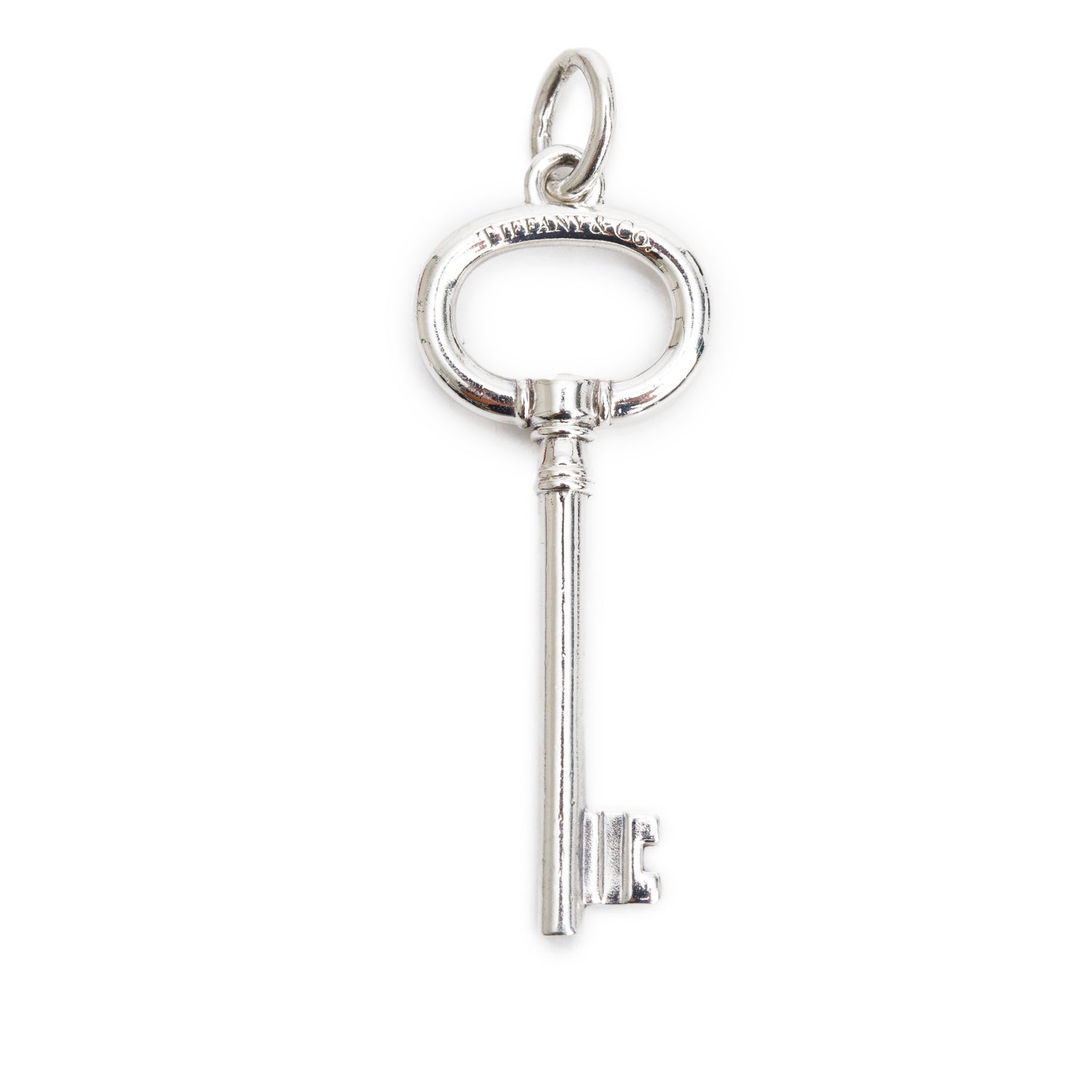 Tiffany & Co. Sterling Silver Small Oval Key Pendant