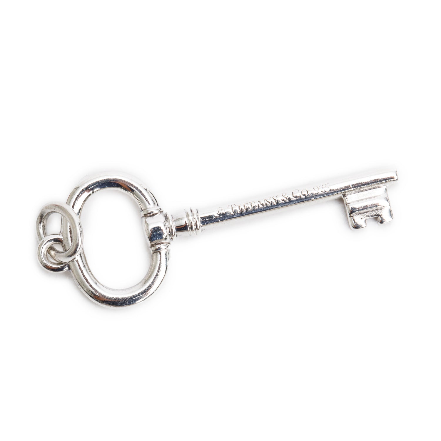 Tiffany & Co. Sterling Silver Small Oval Key Pendant