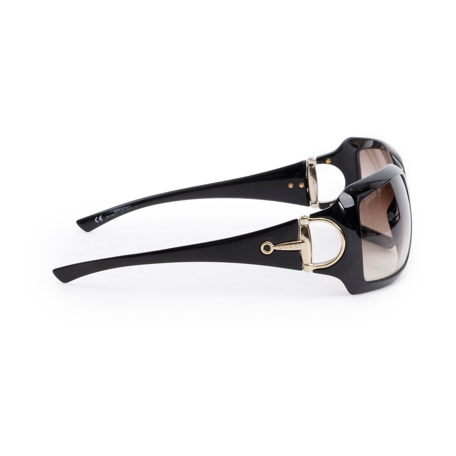 Gucci GG2562/S Black Acetate Horsebit Square Sunglasses w/ Case