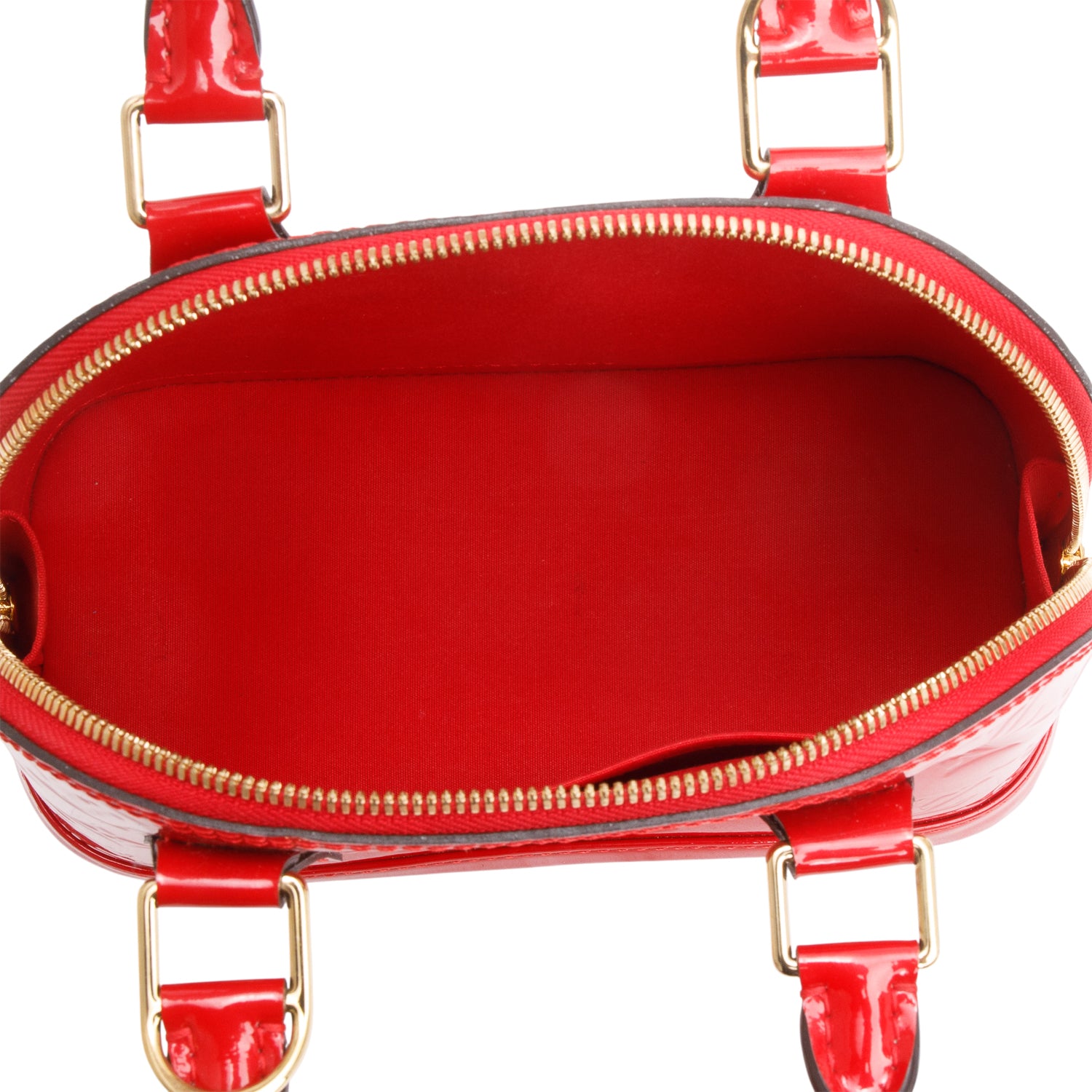 Louis Vuitton Red Monogram Vernis Leather Alma BB w/ Box & Strap