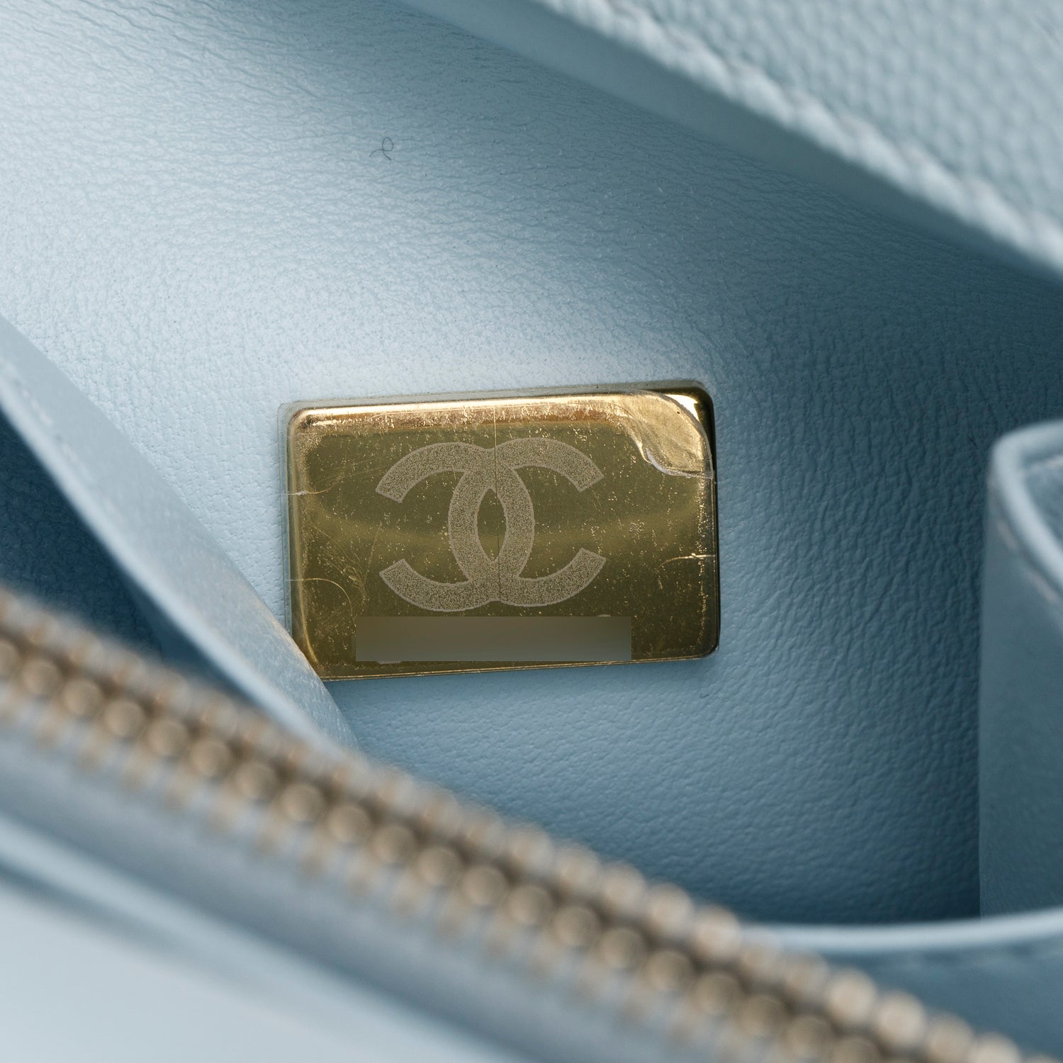 Chanel Blue Caviar Quilted Small Coco Handle Flap w/ Box & Strap