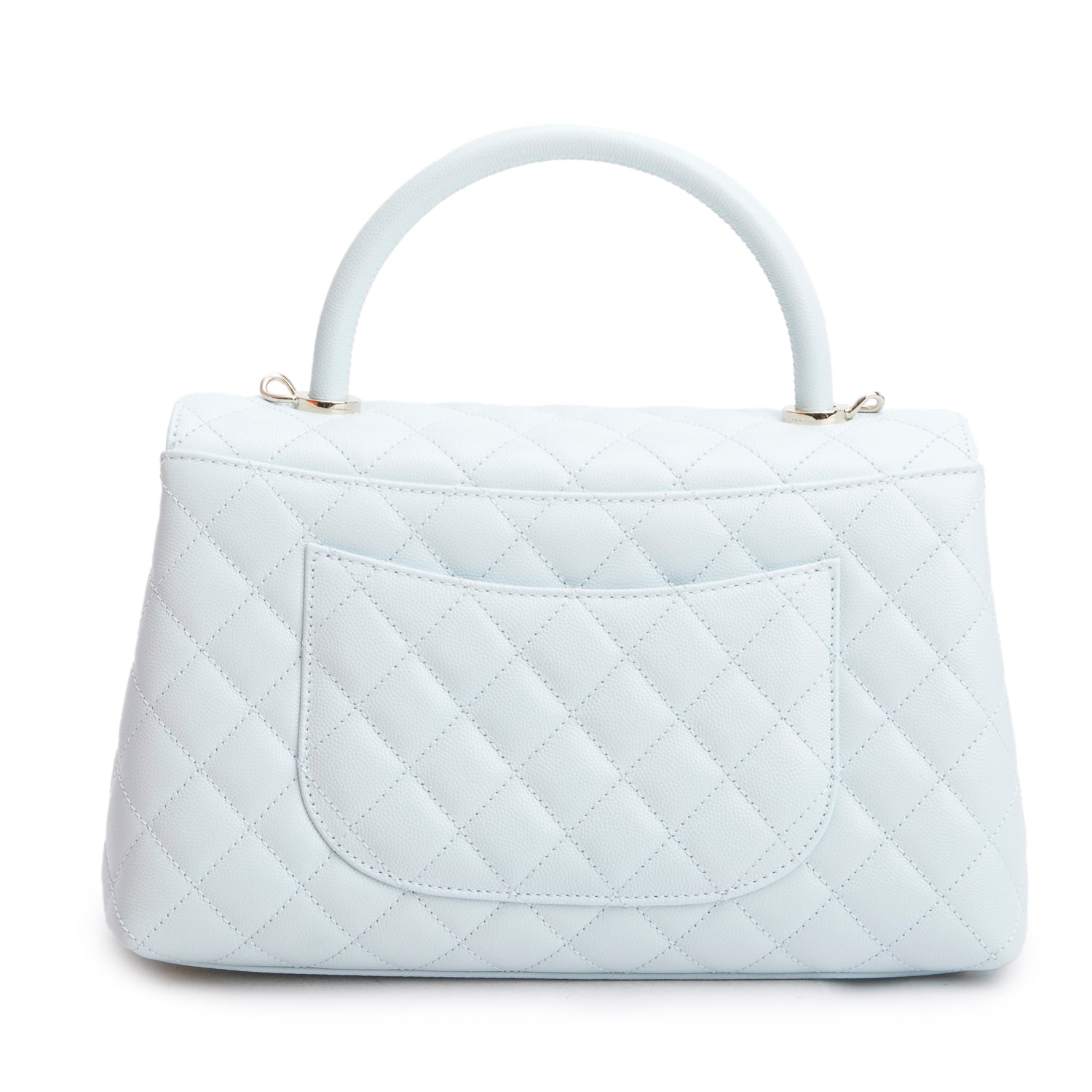 Chanel Blue Caviar Quilted Small Coco Handle Flap w/ Box & Strap