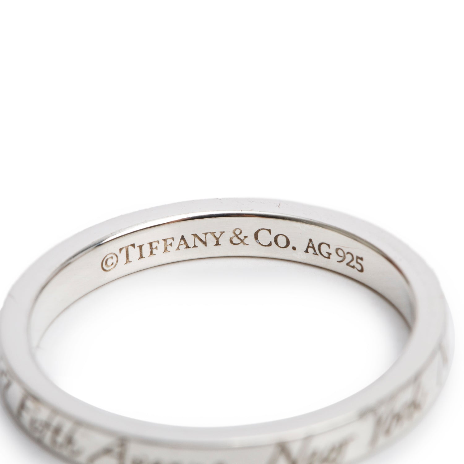 Tiffany & Co. Sterling Silver Notes Narrow Band Ring, Size 8.5