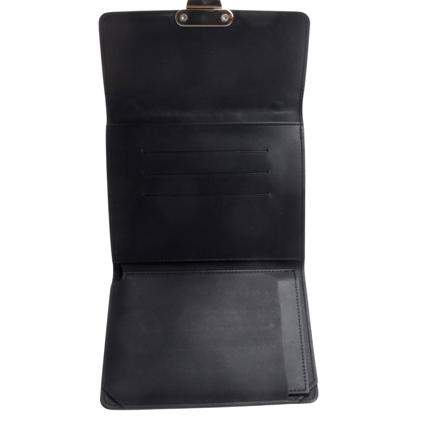 Louis Vuitton Black Monogram Vernice Glace Leather Anouchka Pochette