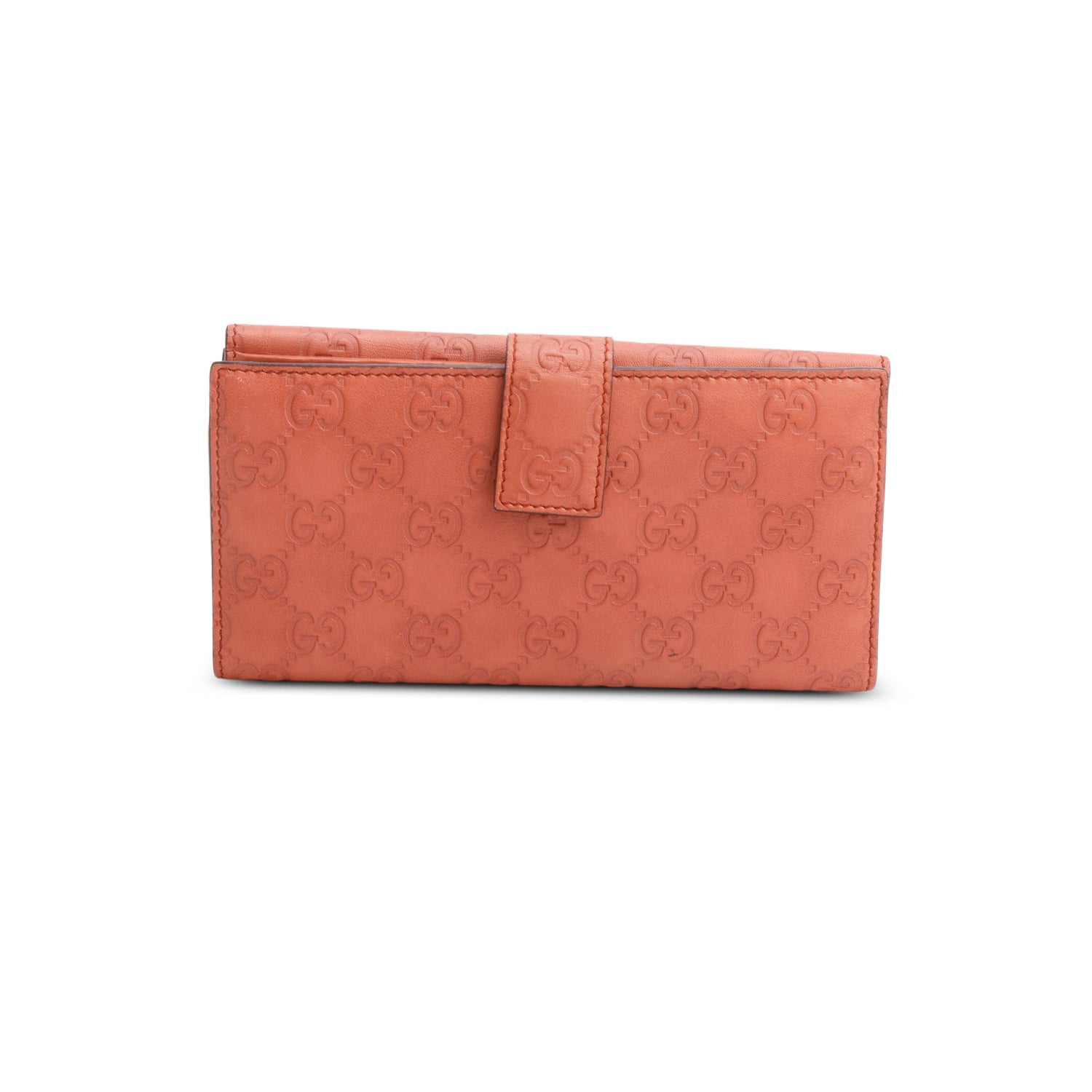 Gucci Red Guccissima GG Signature Leather Continental Wallet