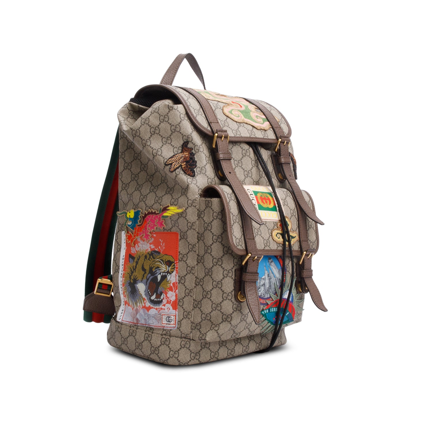 Gucci GG Supreme Applique Soft Courrier Backpack