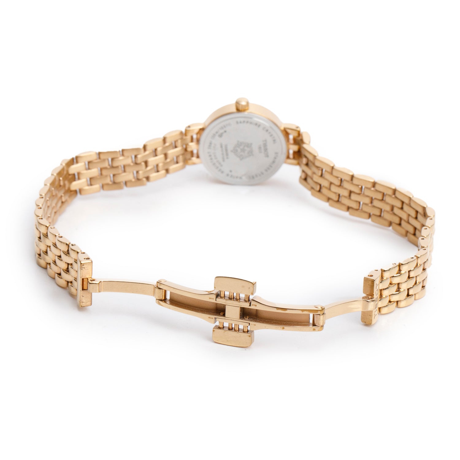 Tissot Gold-Plated Stainless Steel Lovely 19.5 MM Quartz Watch Mother of Pearl Dial w/ Box