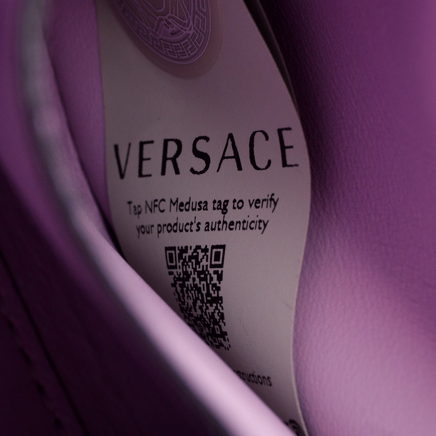 Versace Blue Grained Leather La Medusa Small Handbag w/ Straps