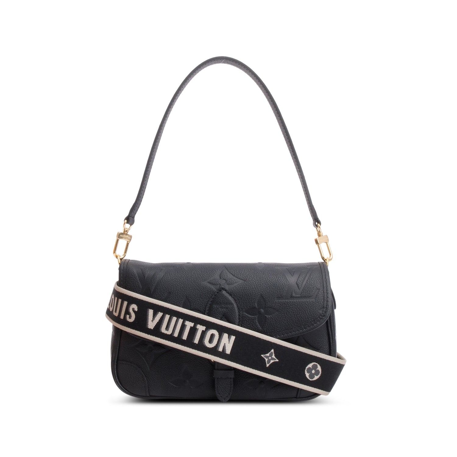 Louis Vuitton 2025 Black Monogram Empreinte Diane w/ Box, Straps & Receipt