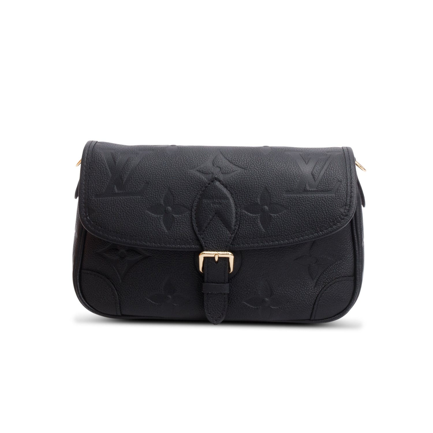 Louis Vuitton 2025 Black Monogram Empreinte Diane w/ Box, Straps & Receipt