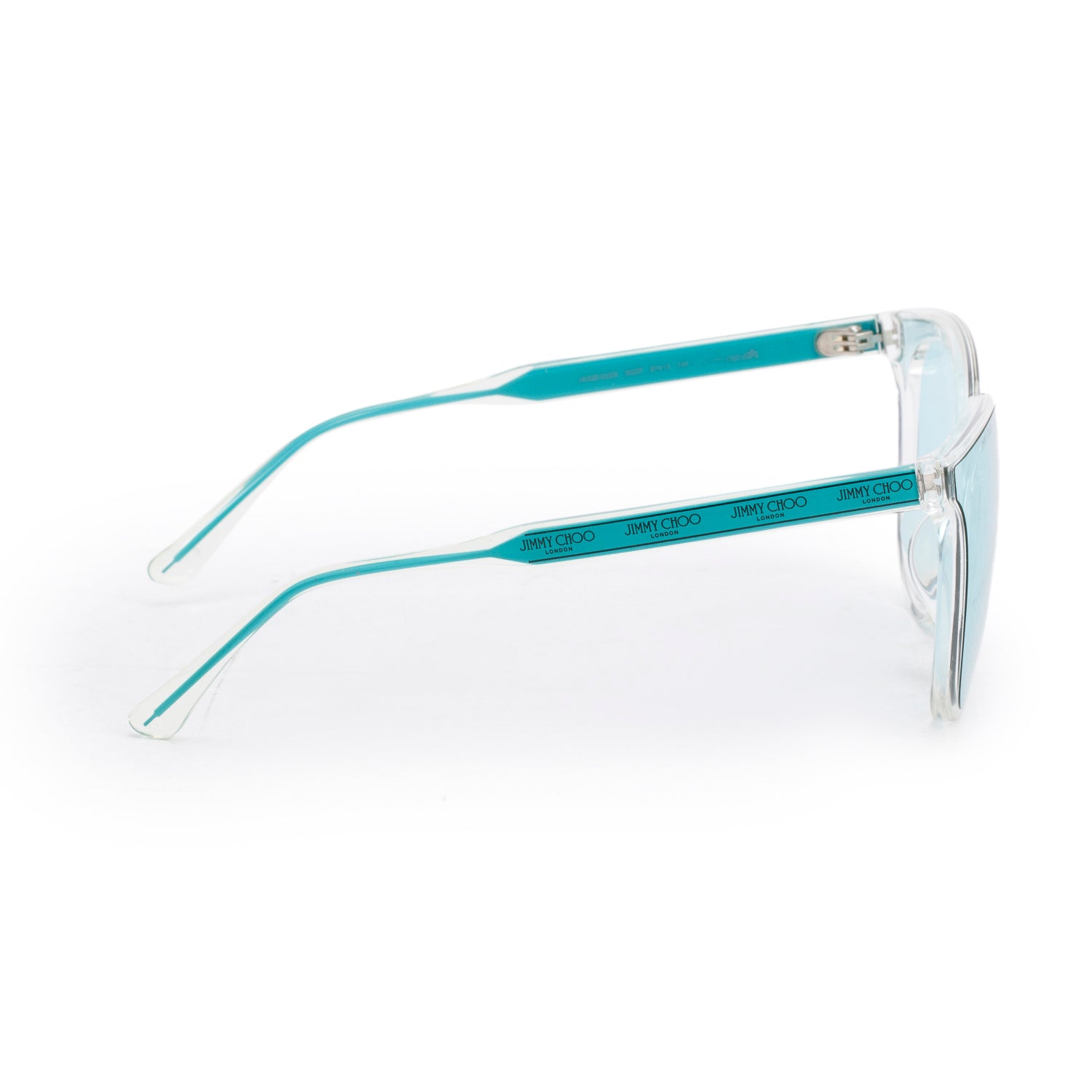Jimmy Choo Jamie/G/SK Teal Acetate Square Sunglasses