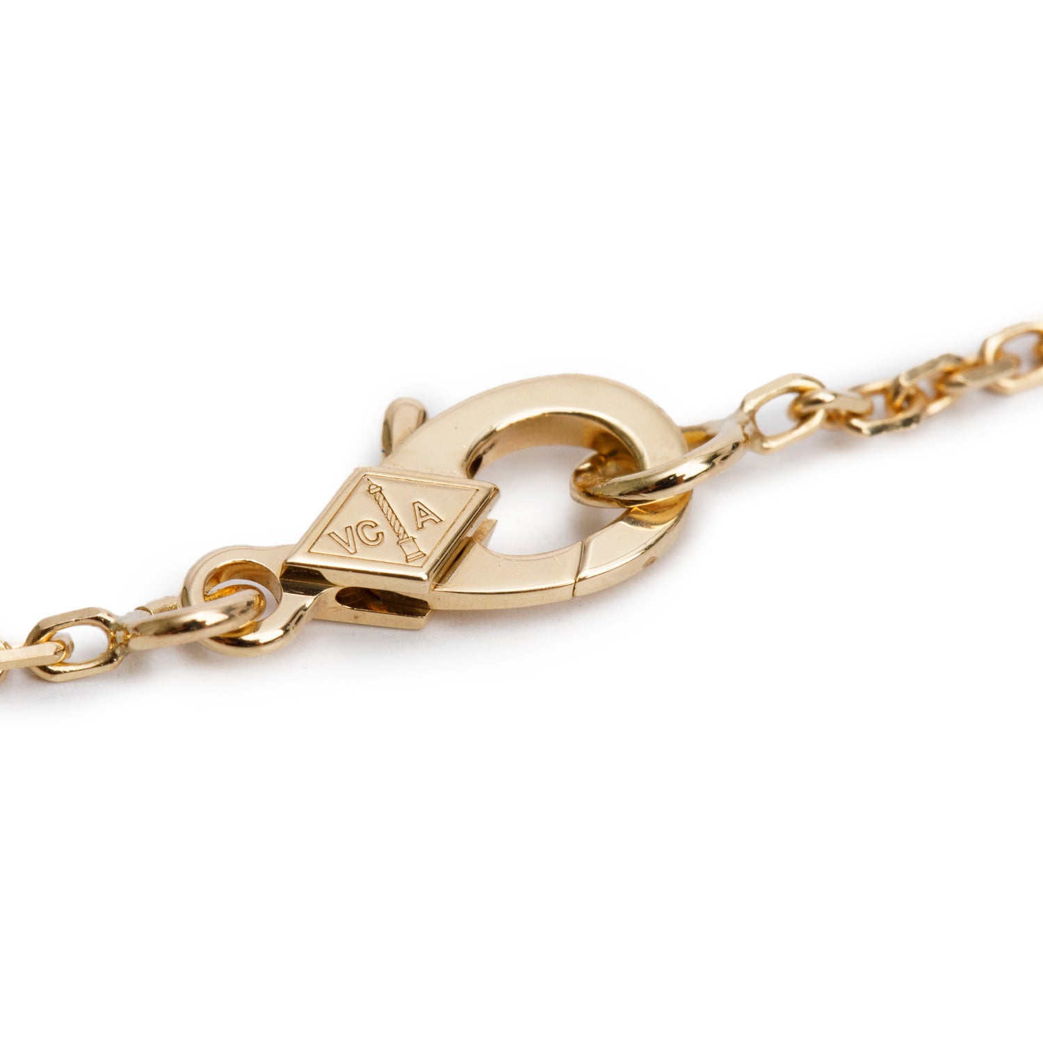 Van Cleef & Arpels 2025 18k Yellow Gold Diamond Vintage Alhambra Pendant Necklace w/ Box, Certificate & Receipt