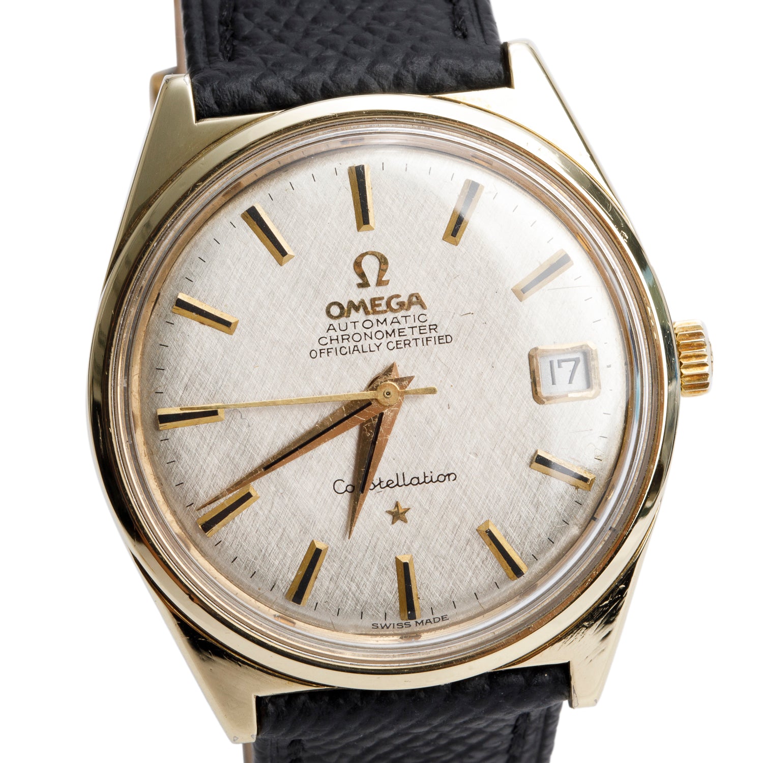 Omega Vintage 14k Yellow Gold & Stainless Steel Constellation 34 MM Automatic Watch