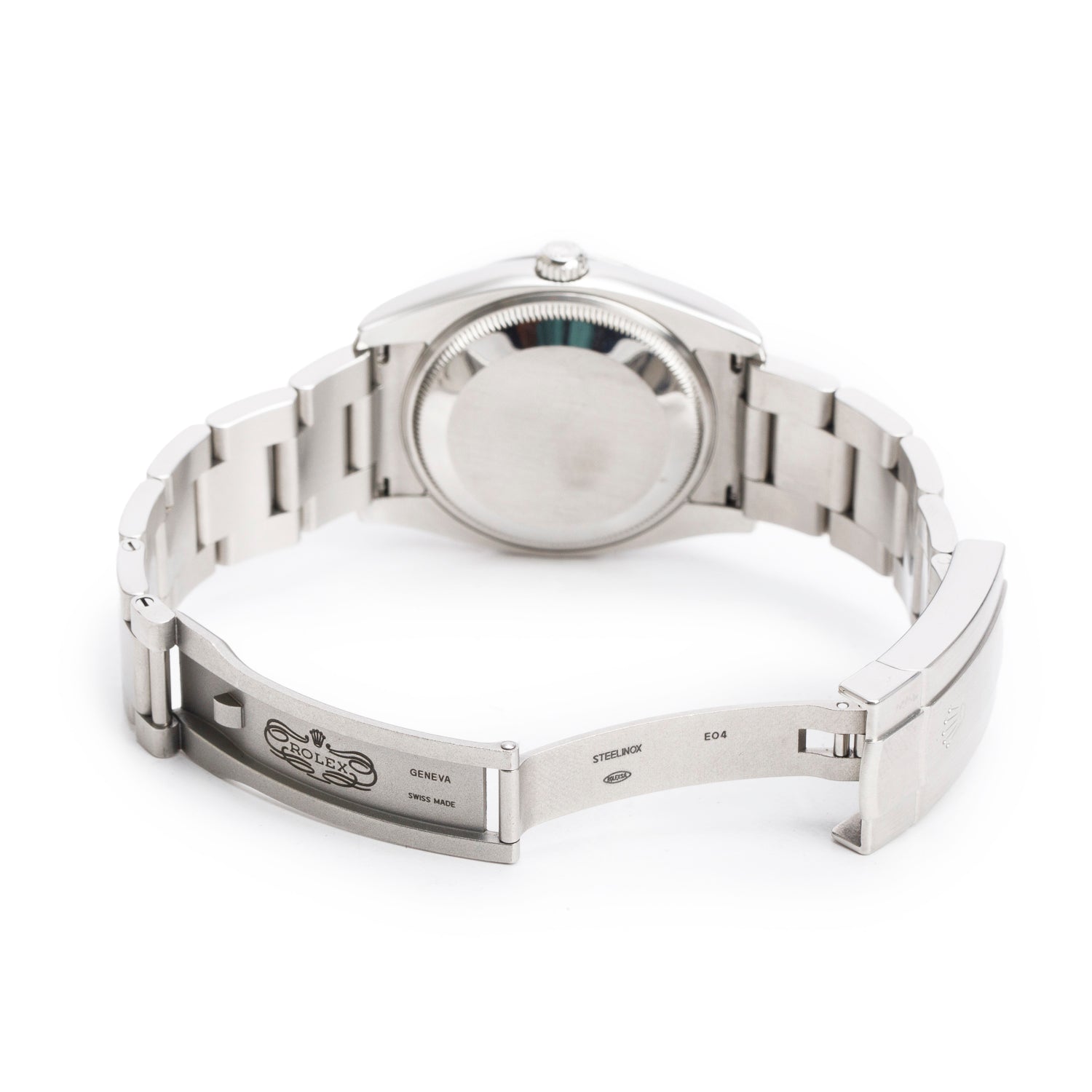 Rolex Stainless Steel Oyster Perpetual Air King 34 MM Automatic Watch Silver Dial 114200