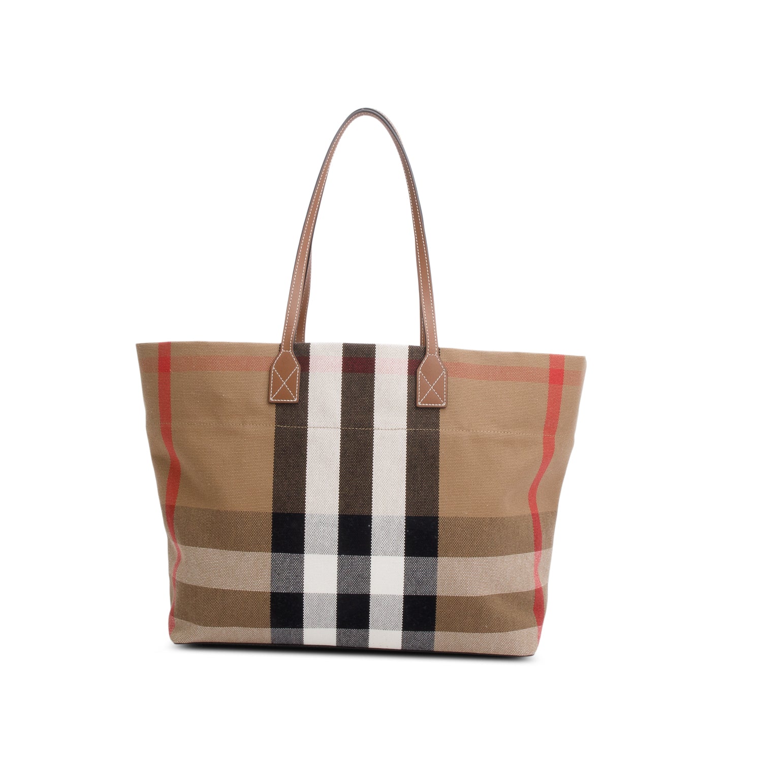 Burberry Brown Giant Check Canvas London Tote w/ Receipt